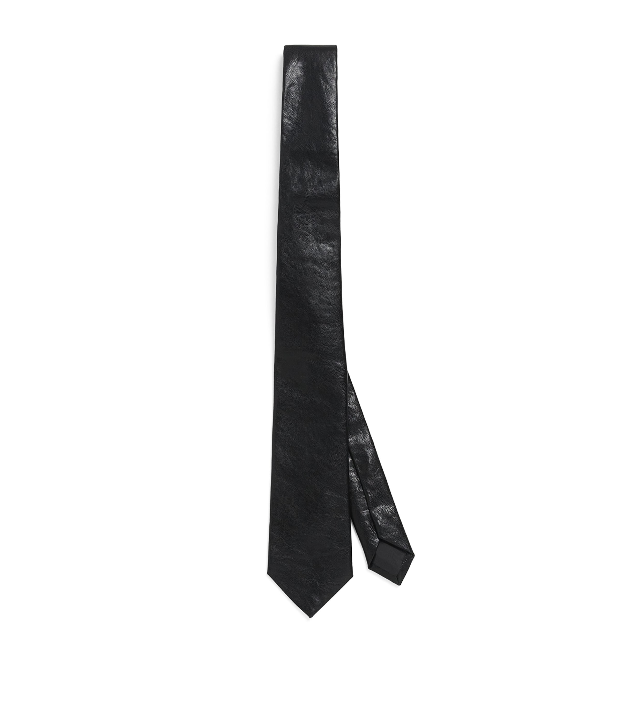 Our Legacy Textured Finish Tie Traditional Shape In Black
