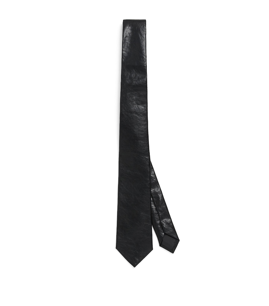 Real Fake Leather Tie BLACK REAL LEATHER Image 1