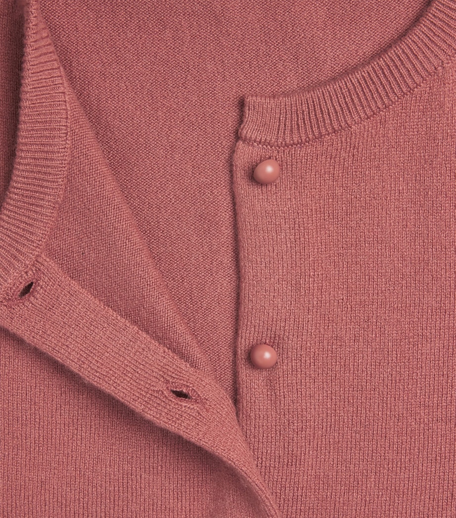 Vince Womens Wool-Blend Cardigan Rose Jam Image 6