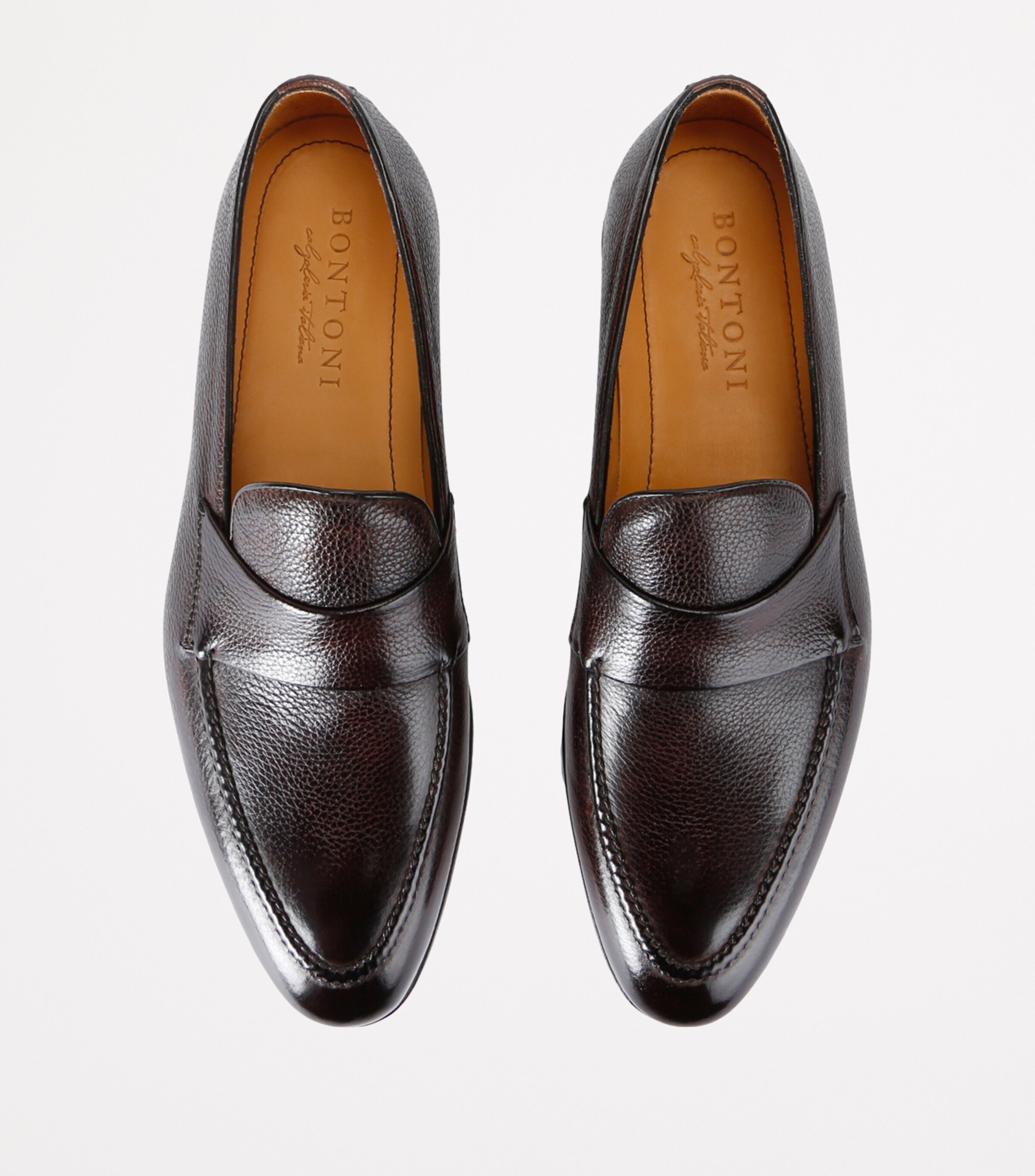 Bontoni Leather Miracolo Loafers Dark Brown Image 4