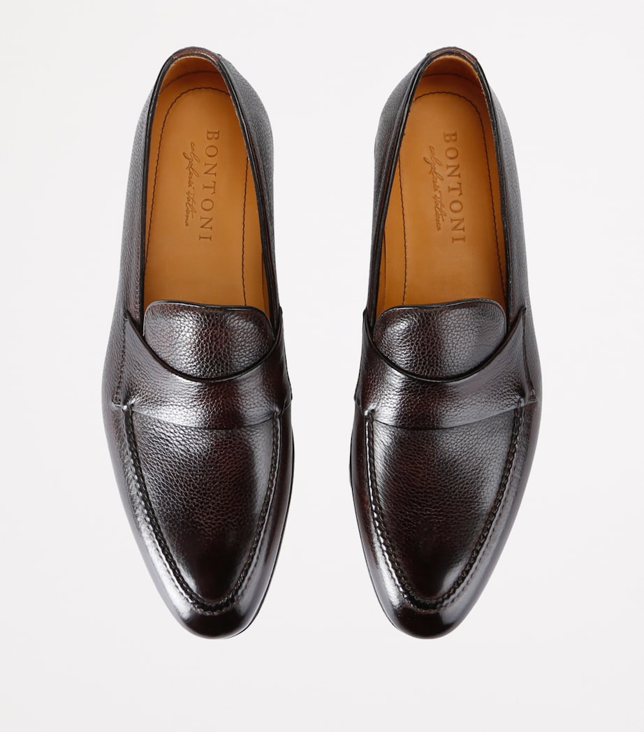 Bontoni Leather Miracolo Loafers Dark Brown Image 4