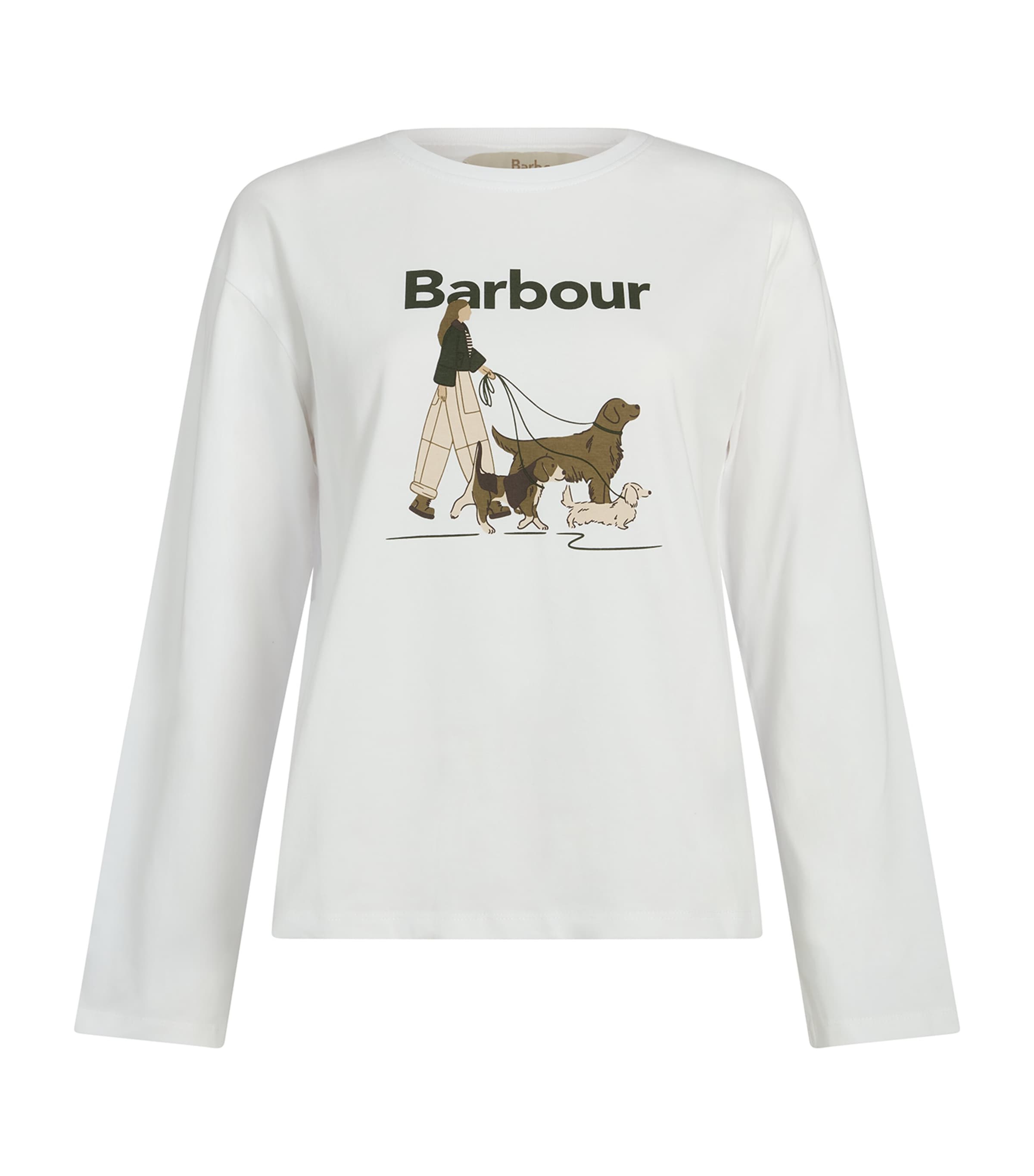 Barbour Long-sleeve Woodhouse T-shirt In White