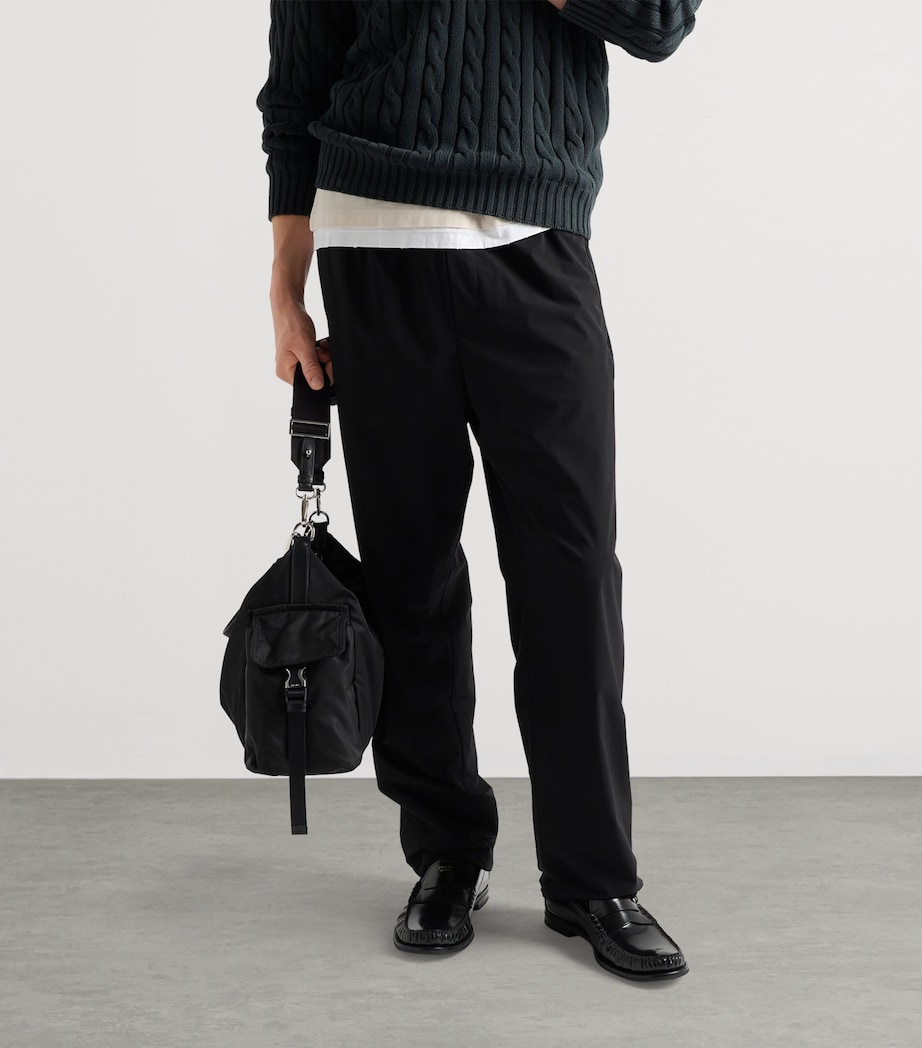Prada Mens Re-Nylon Straight Sweatpants Black Image 4