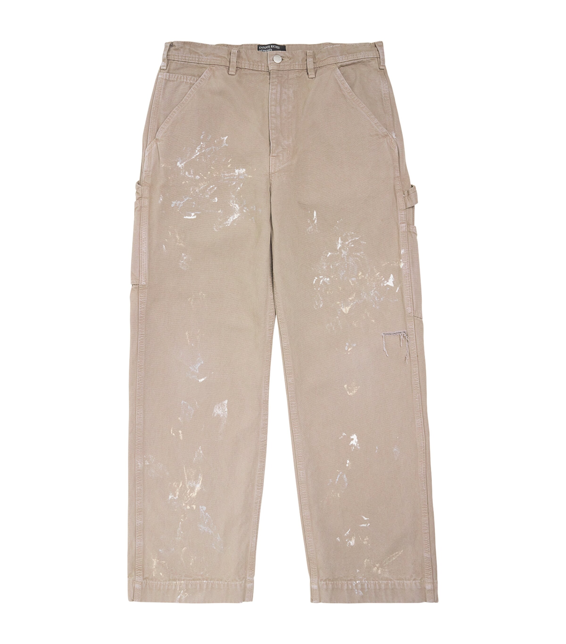 Enfants Riches Déprimés Mens Paint Carpenter Trousers Grey / Ivory Paint Image 1