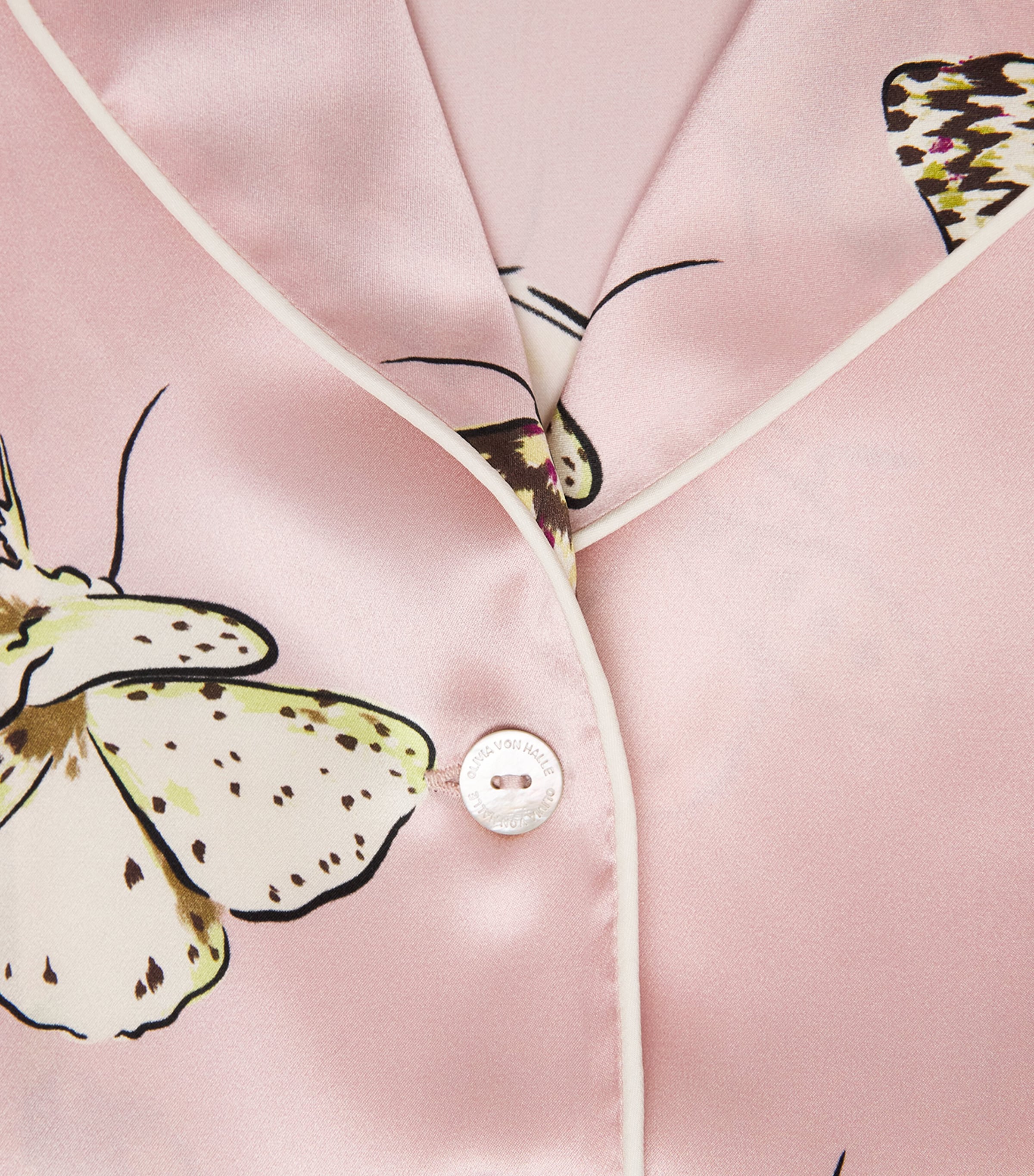 Olivia von Halle Womens Silk Moths Lila Pyjama Set Elda Image 6