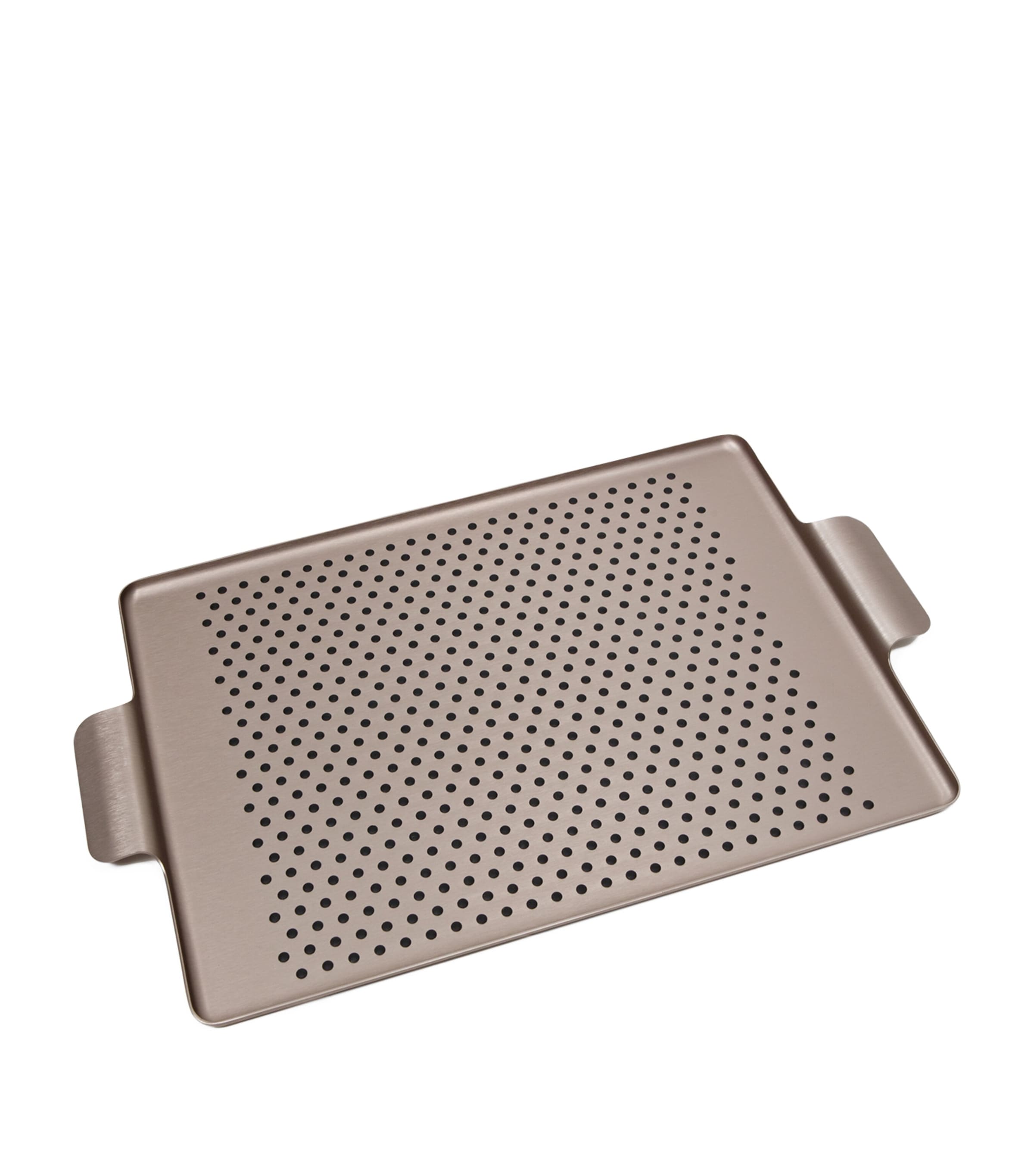 Shop Kaymet Rubber Grip Serving Tray In Brown