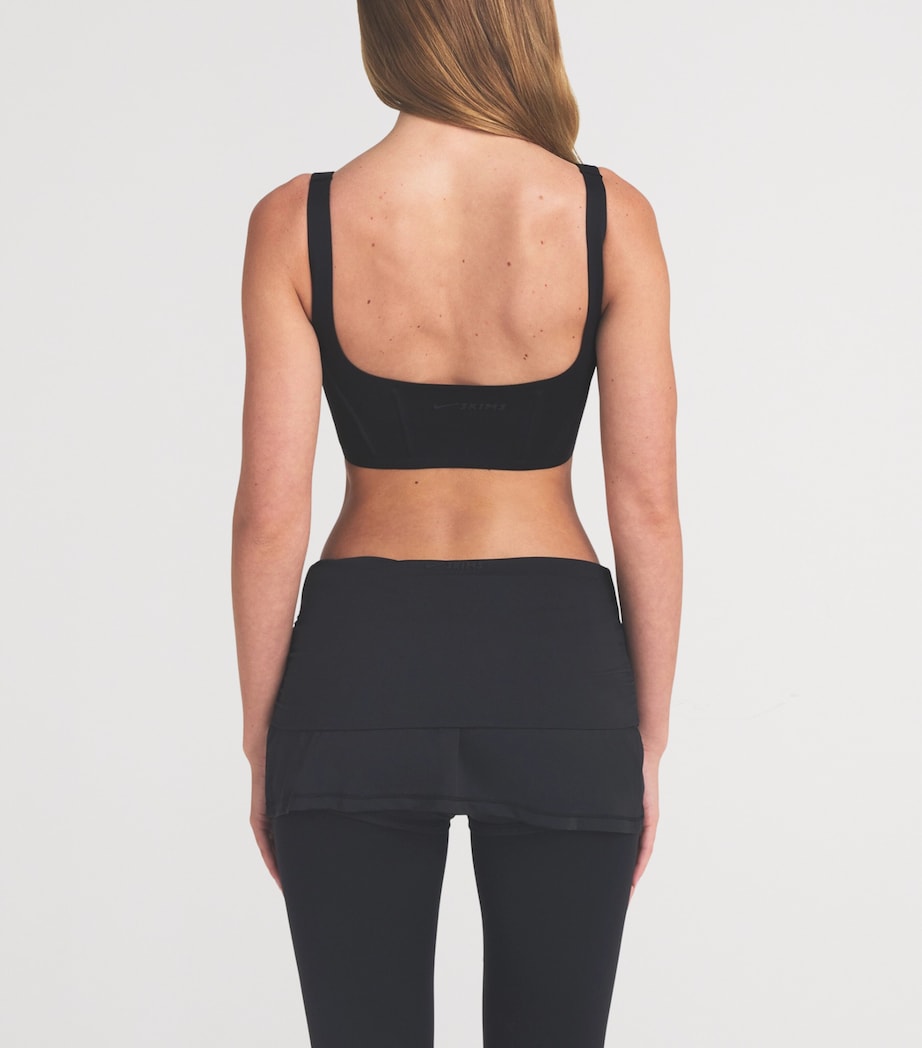 NikeSKIMS Womens NikeSKIMS Corset Sports Bra Obsidian Image 5