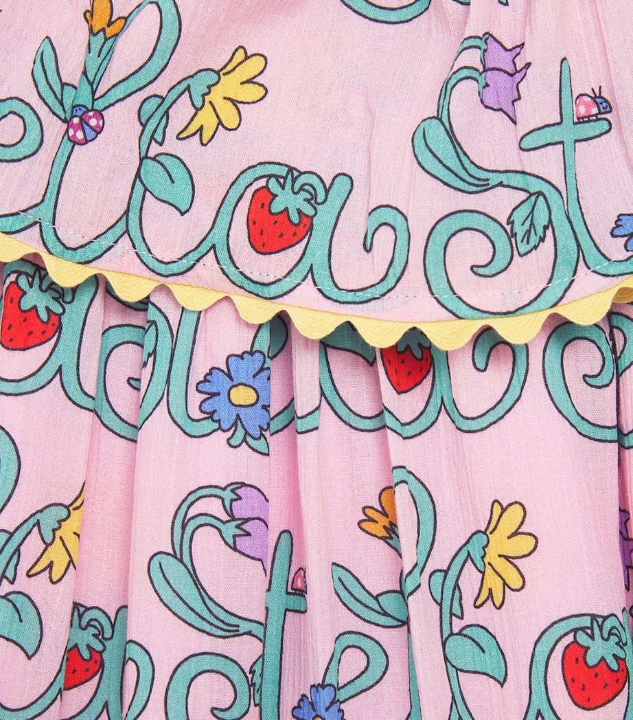 Cotton Logo Print Dress (3-14+ Years) 51RMCROSA/MULTICOLOR Image 3