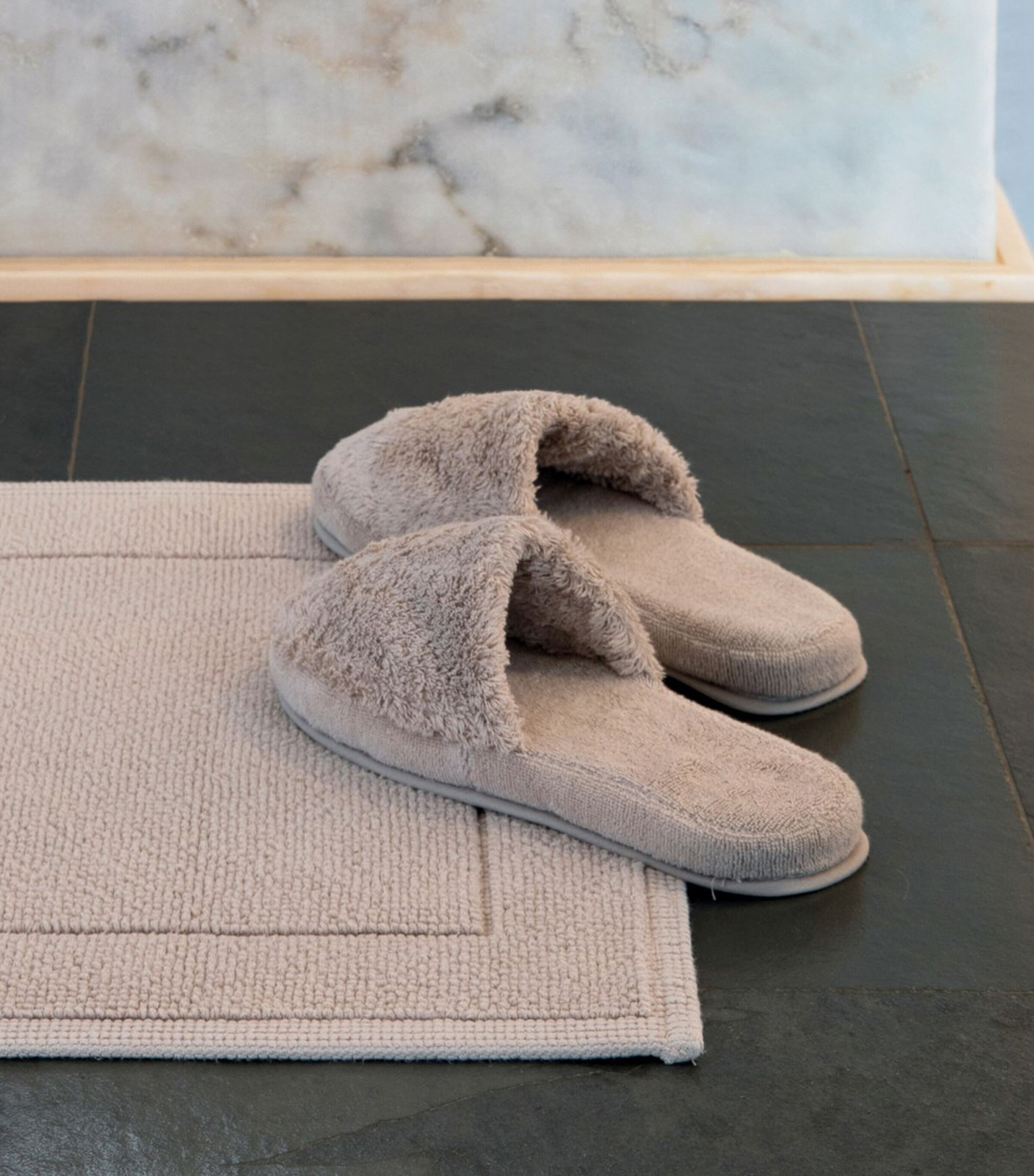 GRACCIOZA Egyptian Cotton Egoist Slippers Fog Image 2