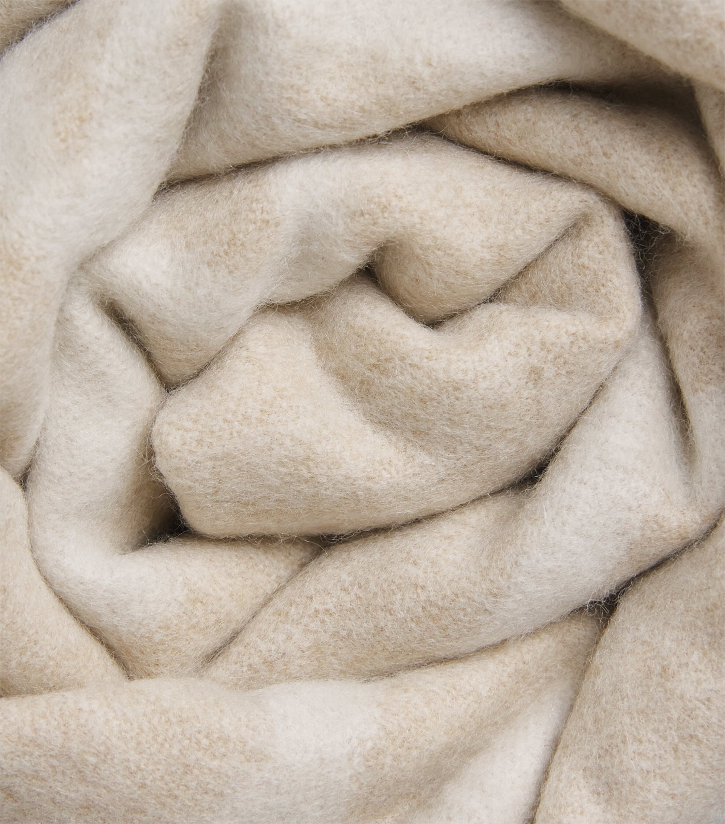 Harrods of London Cashmere-Lambswool Geometric Throw (140cm x 180cm) Niger & Undyed Image 3
