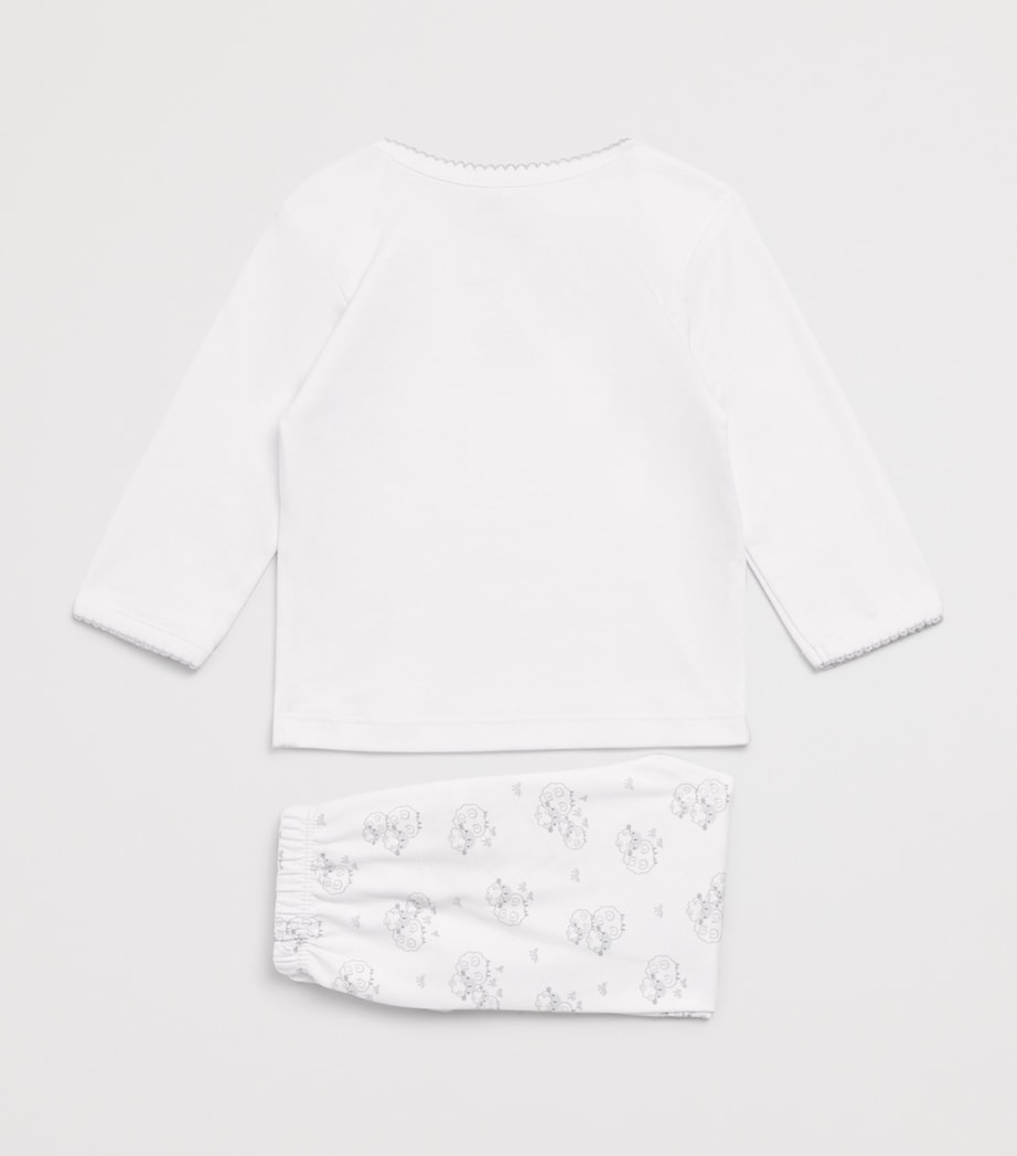 Pima Cotton Sweet Sheep Top and Footed Leggings Set (Newborn-9 Months) K030SILVER Image 2