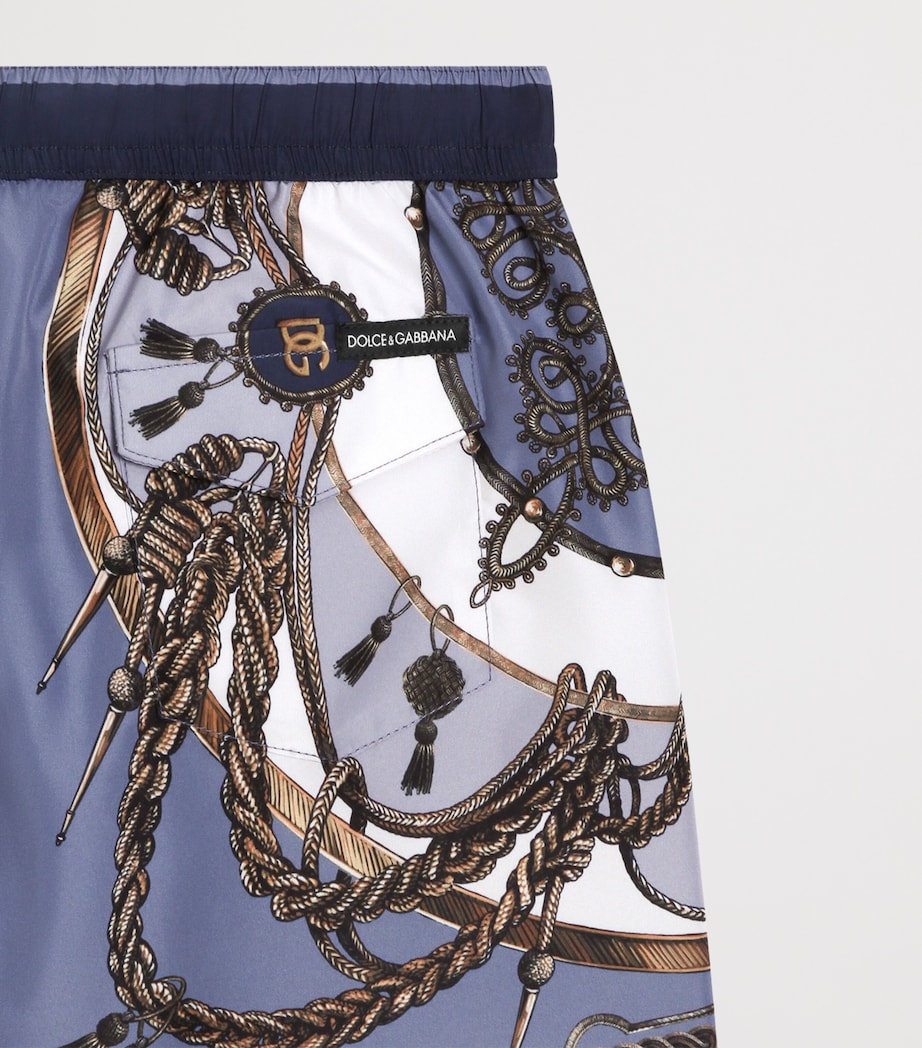 Dolce&Gabbana Kids Printed Swim Shorts (8-12+ Years) Corde/nappe F. Image 4