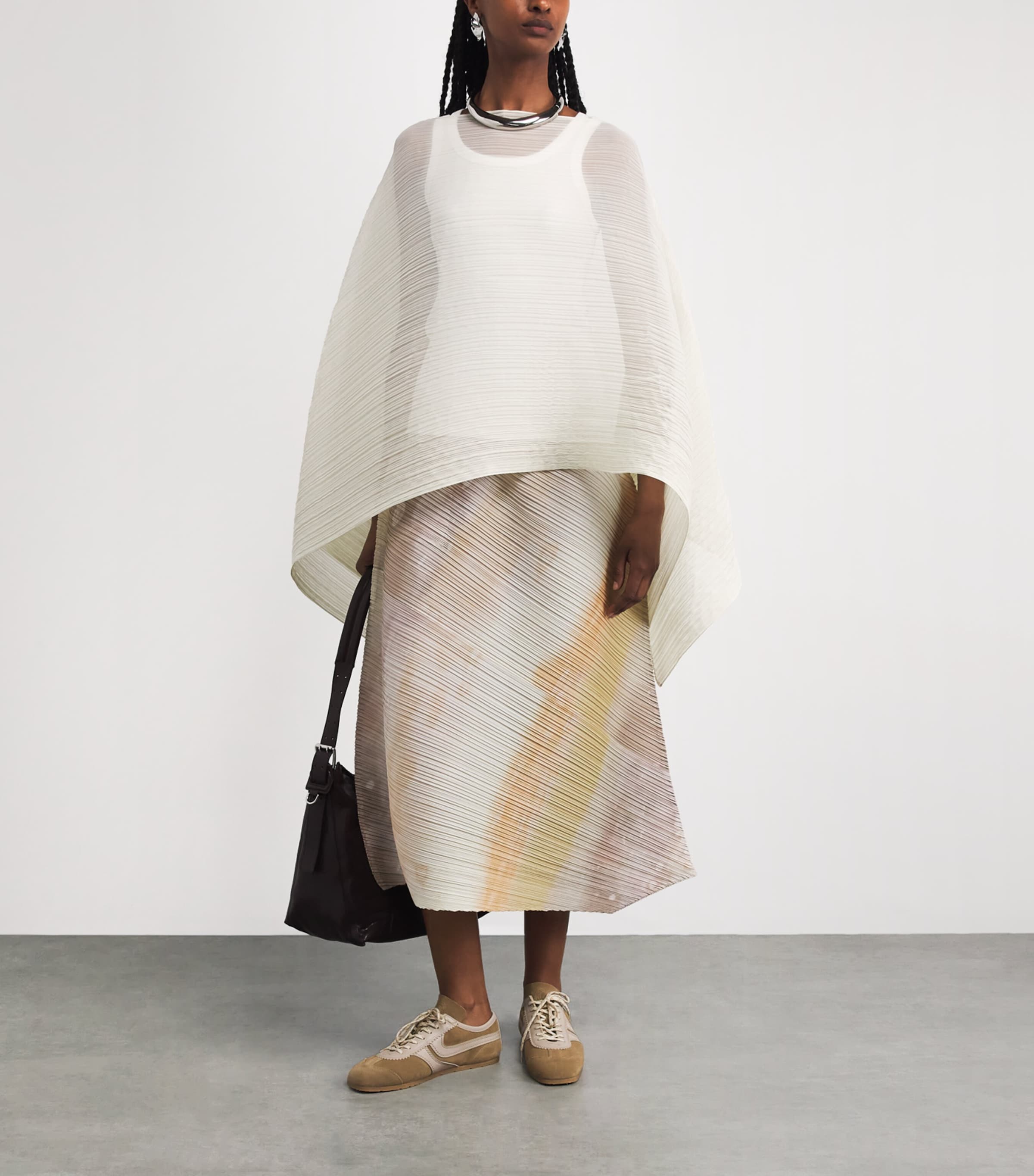 Pleats Please Issey Miyake Neutral Madame-T May Stole | Harrods UK