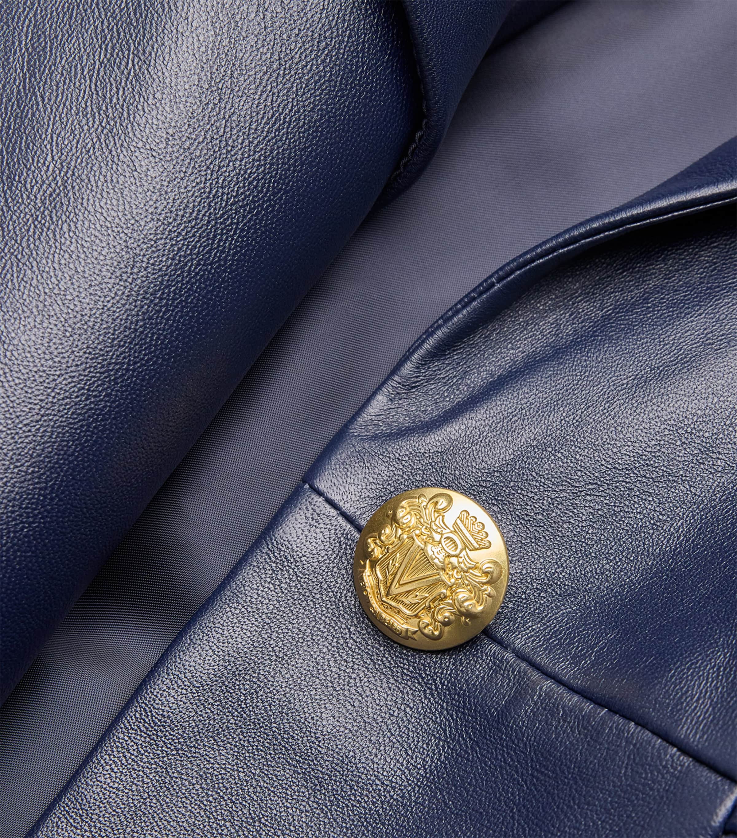 Veronica Beard Womens Lambskin Vega Dickey Blazer Navy Image 5