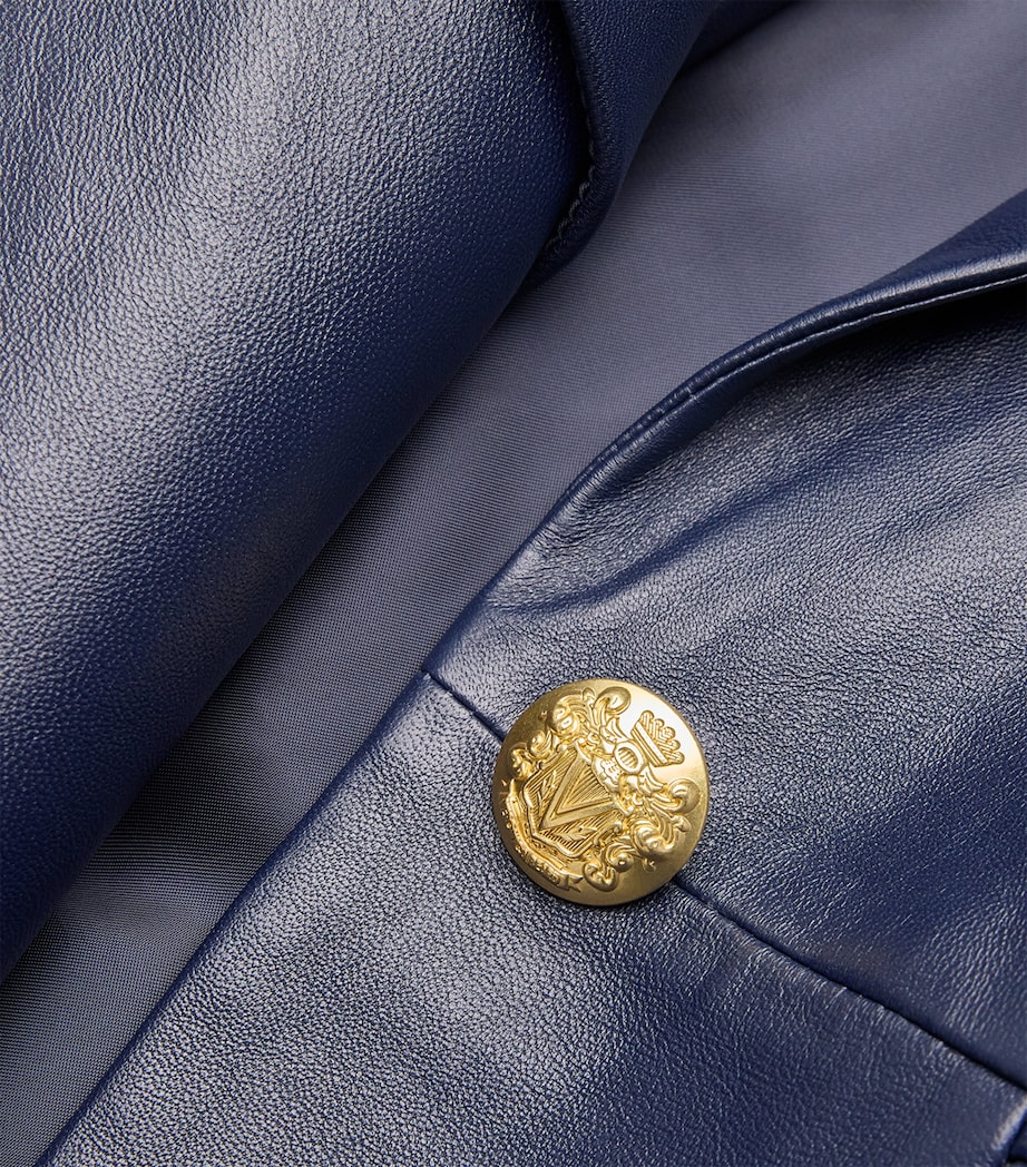 Veronica Beard Womens Lambskin Vega Dickey Blazer Navy Image 5