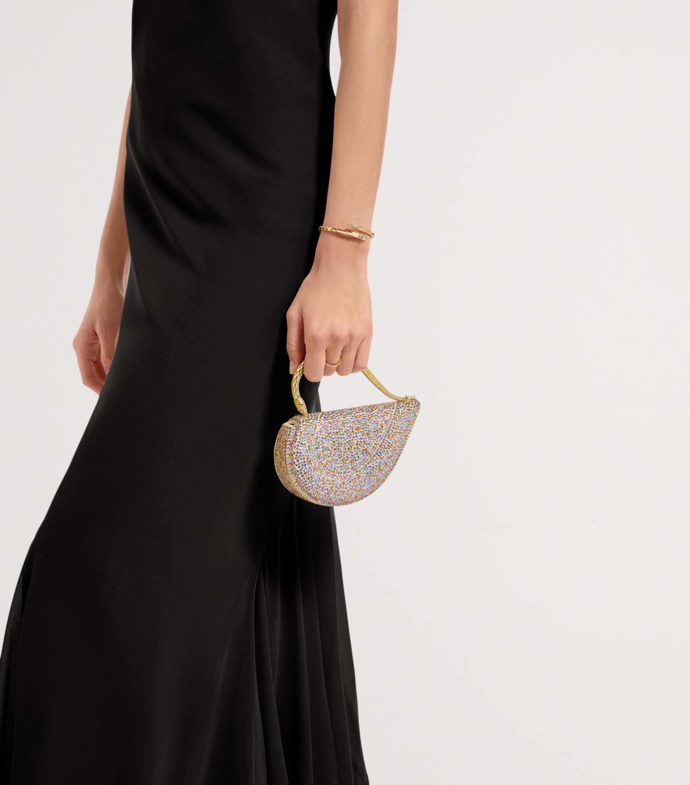 Bvlgari Mini Crystal-Embellished Serpenti Cuoricino Top-Handle Bag Image 2