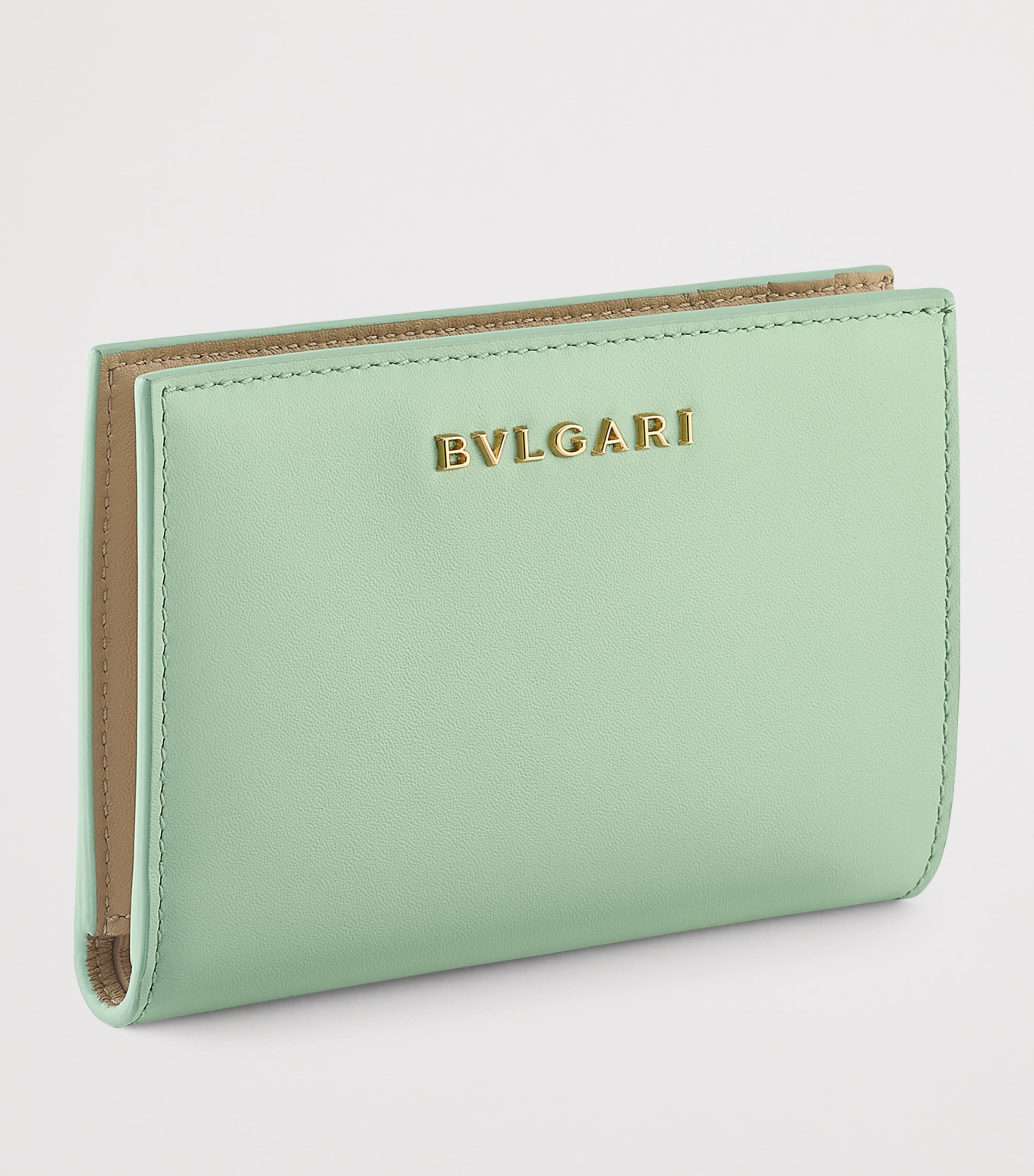 Bvlgari Calfskin Serpenti Forever Folded Card Holder Green Medium Image 3