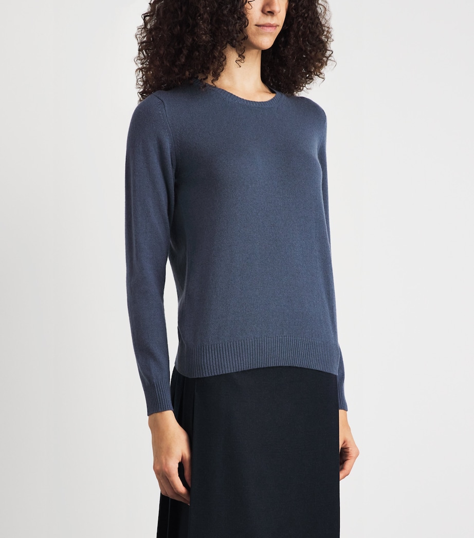 Colombo Womens Cashmere Sweater Denim Blu Image 4