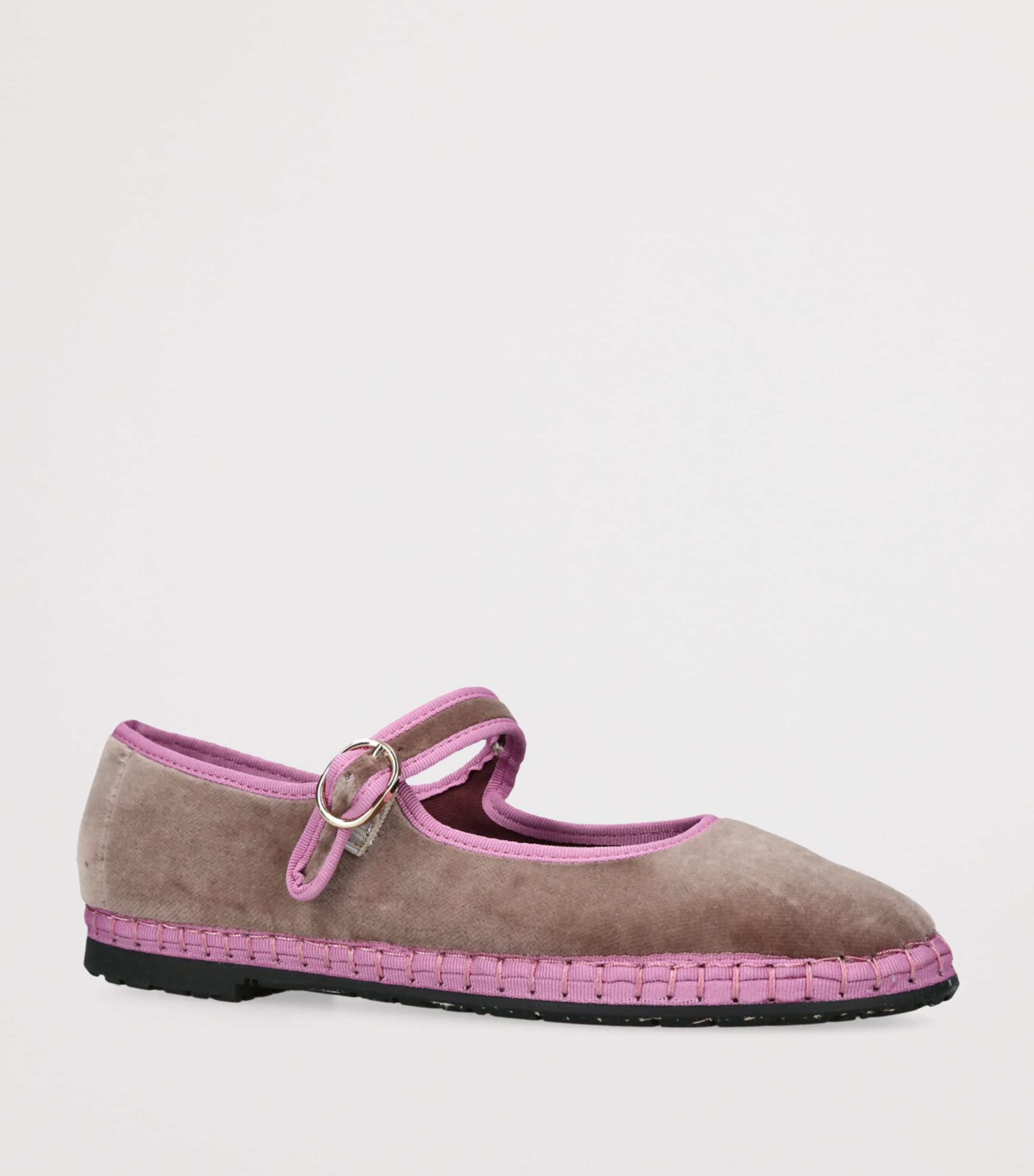 Flabelus Velvet Odiseo Mary Janes Beige Comb Image 3