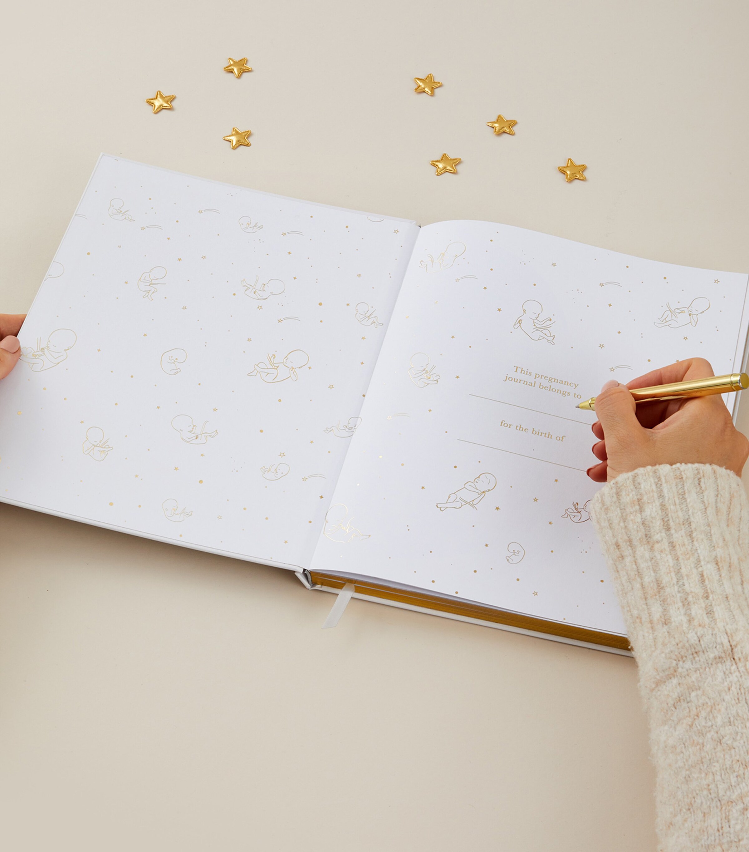 My Pregnancy Journal GREY, GOLD Image 7