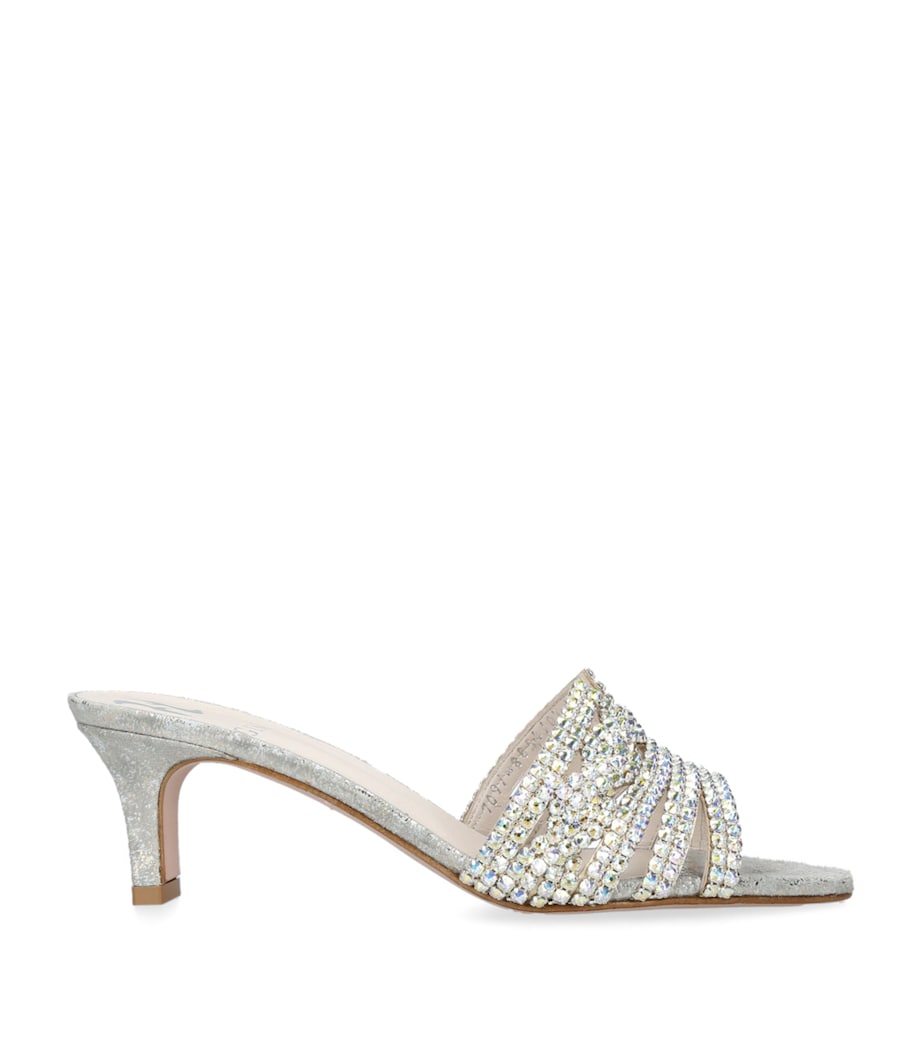 Geneva Heeled Mules 55 WHITE Image 1
