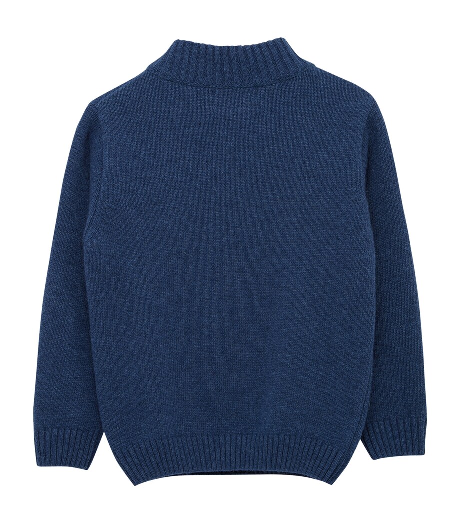 George Half-Zip Sweater (2-5 Years) DENIM BLUE MARL Image 2
