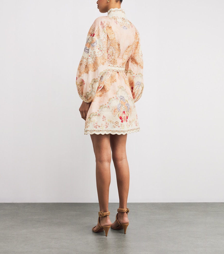 Linen Daylight Mini Dress WLLPPR FLRL BLSHWPFB Image 3