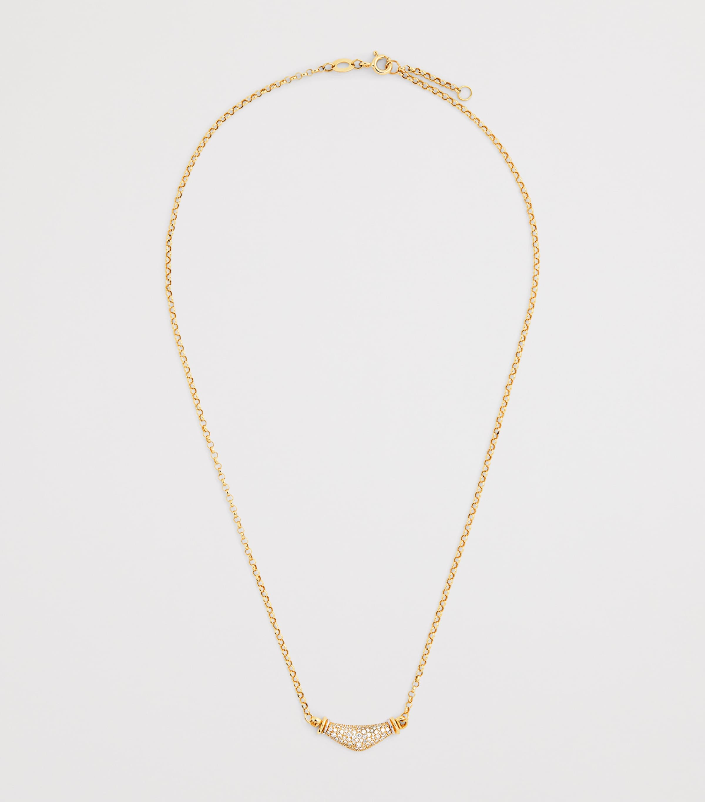 Yellow Gold and Diamond Lot N*93 Karma Necklace YELLOW GOLD Image 3