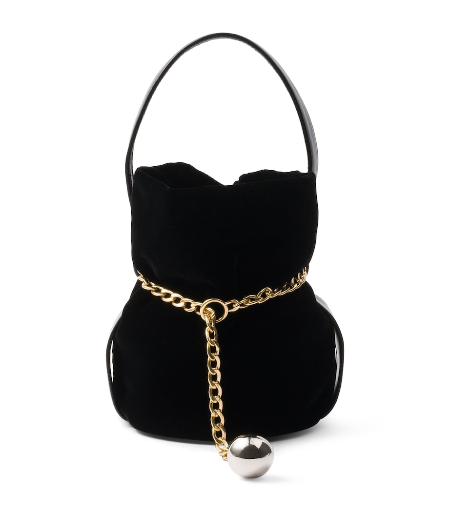 Mini Velvet Petit Sac Noir Bucket Bag F0002 Image 1