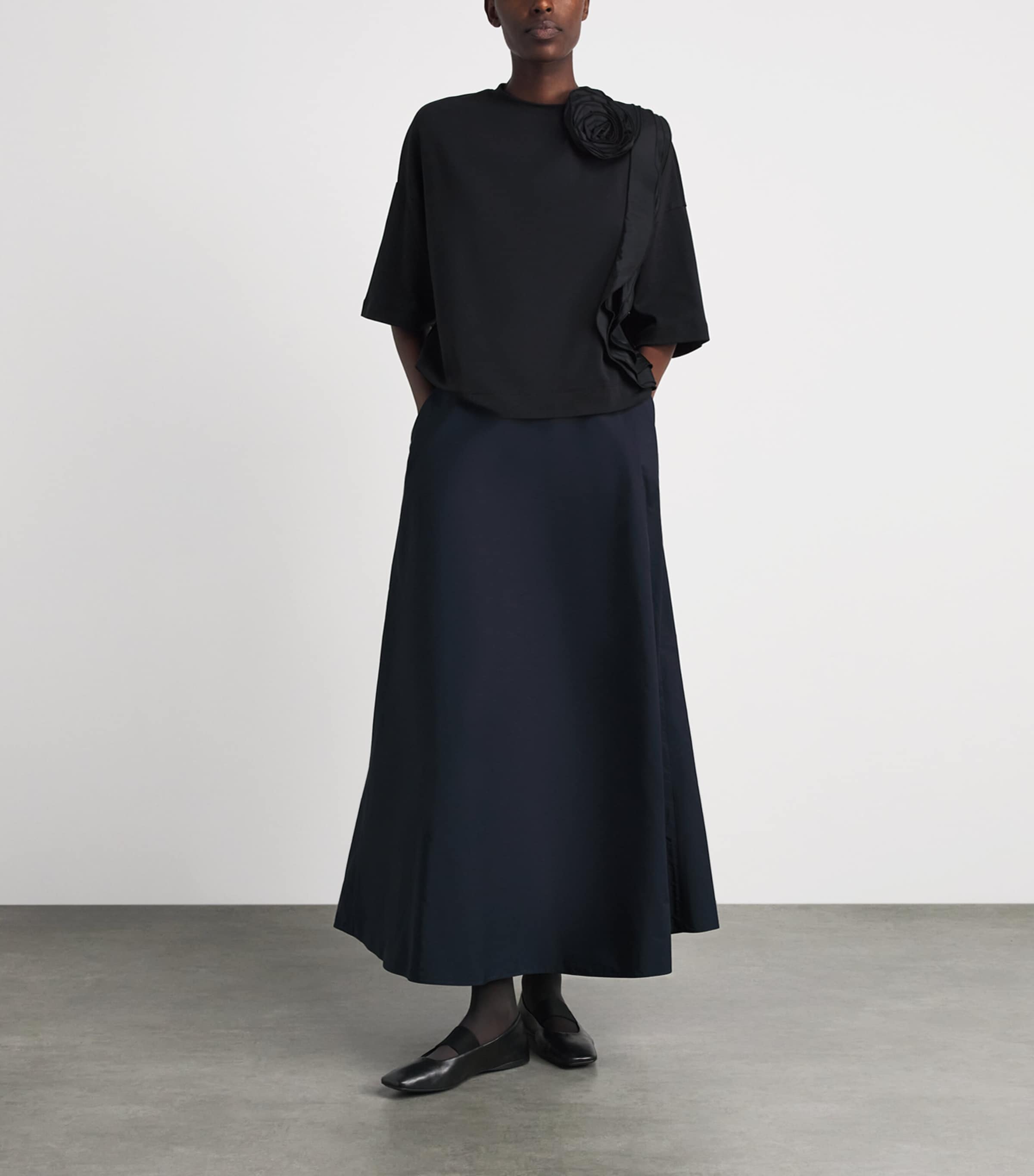 Max Mara Nappa Leather Ballet Flats Black Image 4