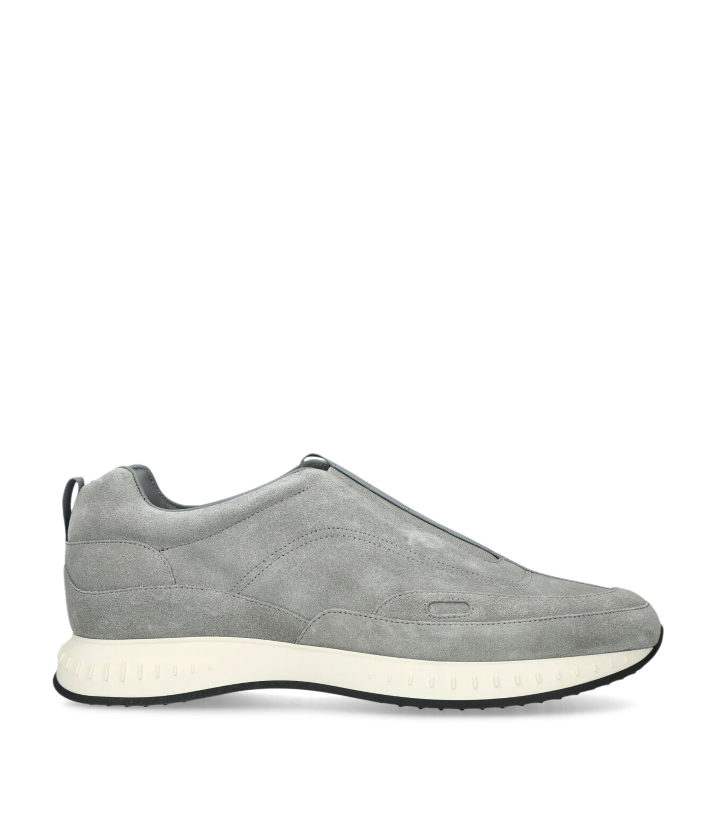 John Lobb Suede Stream Elastic Sneakers Grey/dark Image 1