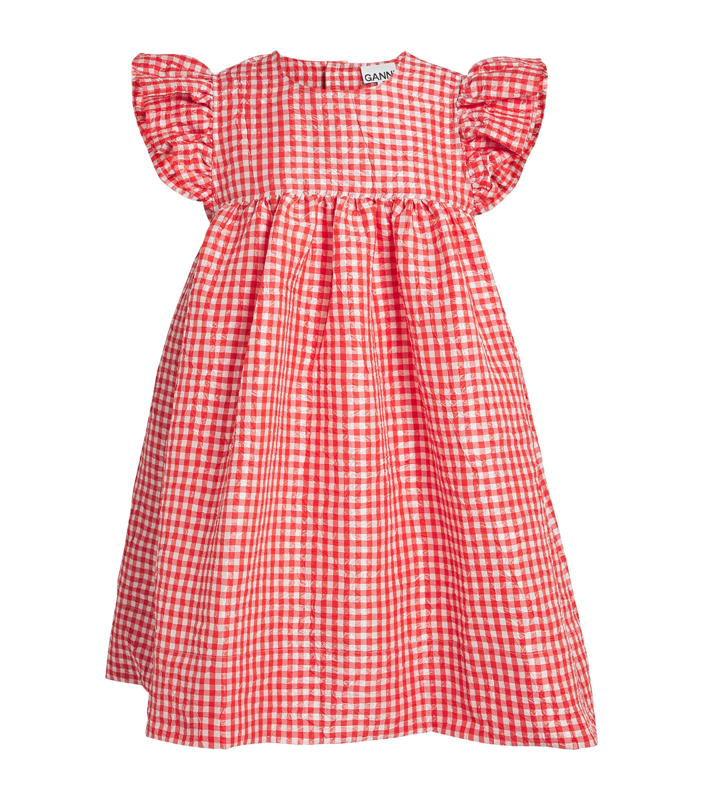 GANNI Taffeta Check Mini Dress | Women Clothing | Dresses | Mini Dresses | Day Dresses | Designers | Ganni