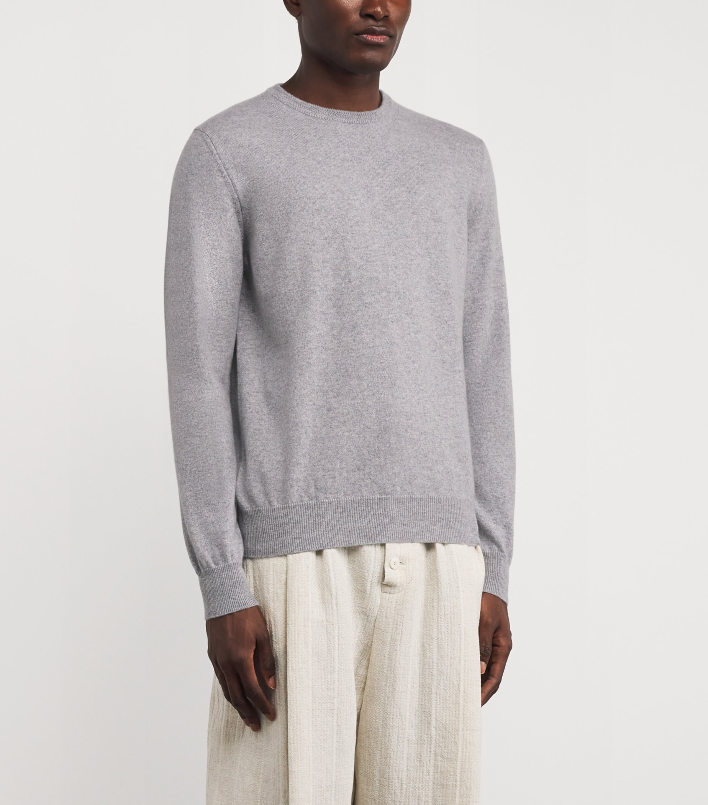 Kid Cashmere Crew-Neck Sweater 11128 LIGHT GREY Image 3