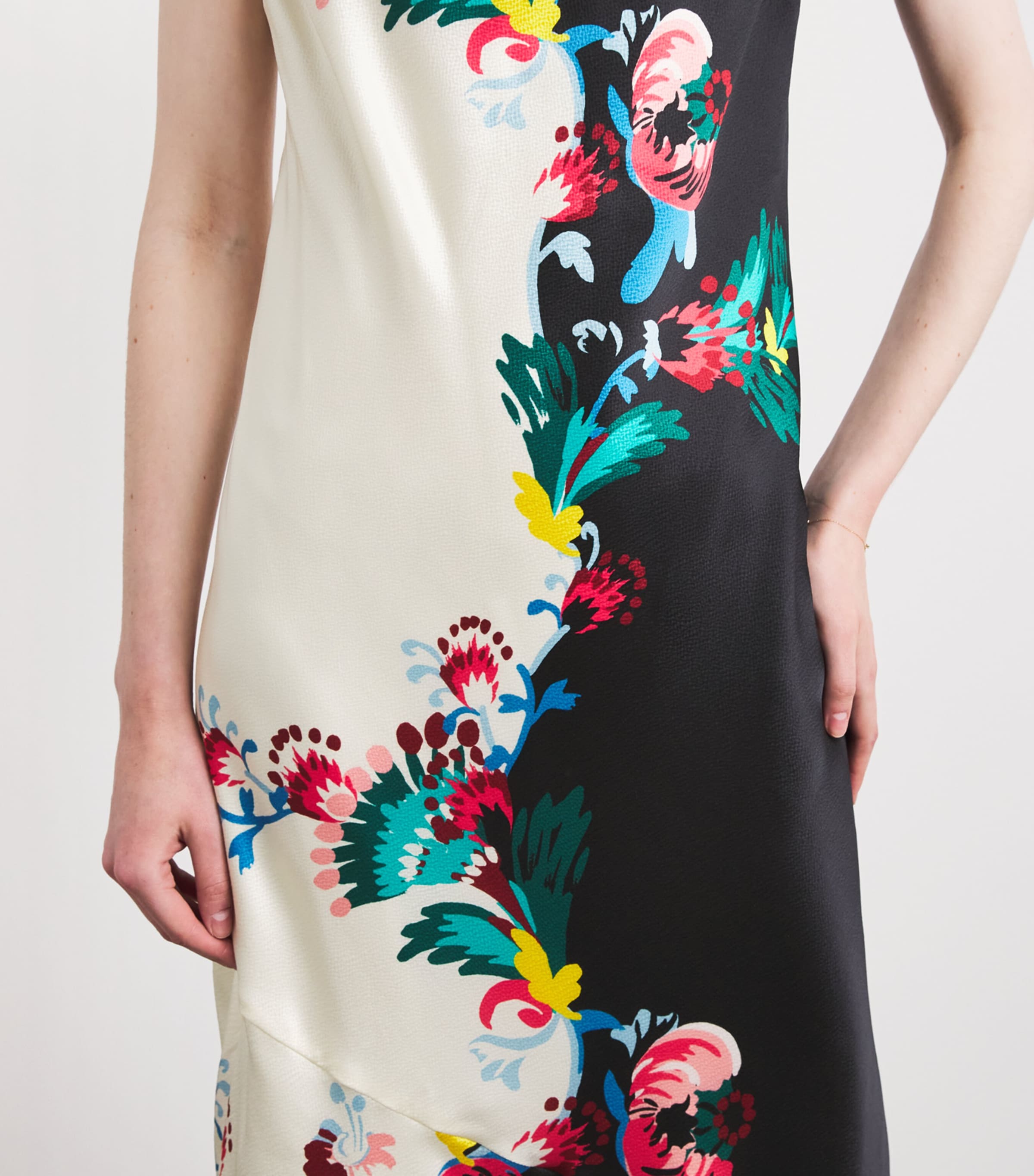 knee length dresses for ladies Olympia Asymmetrical Pleated Maxi Dress main image 0