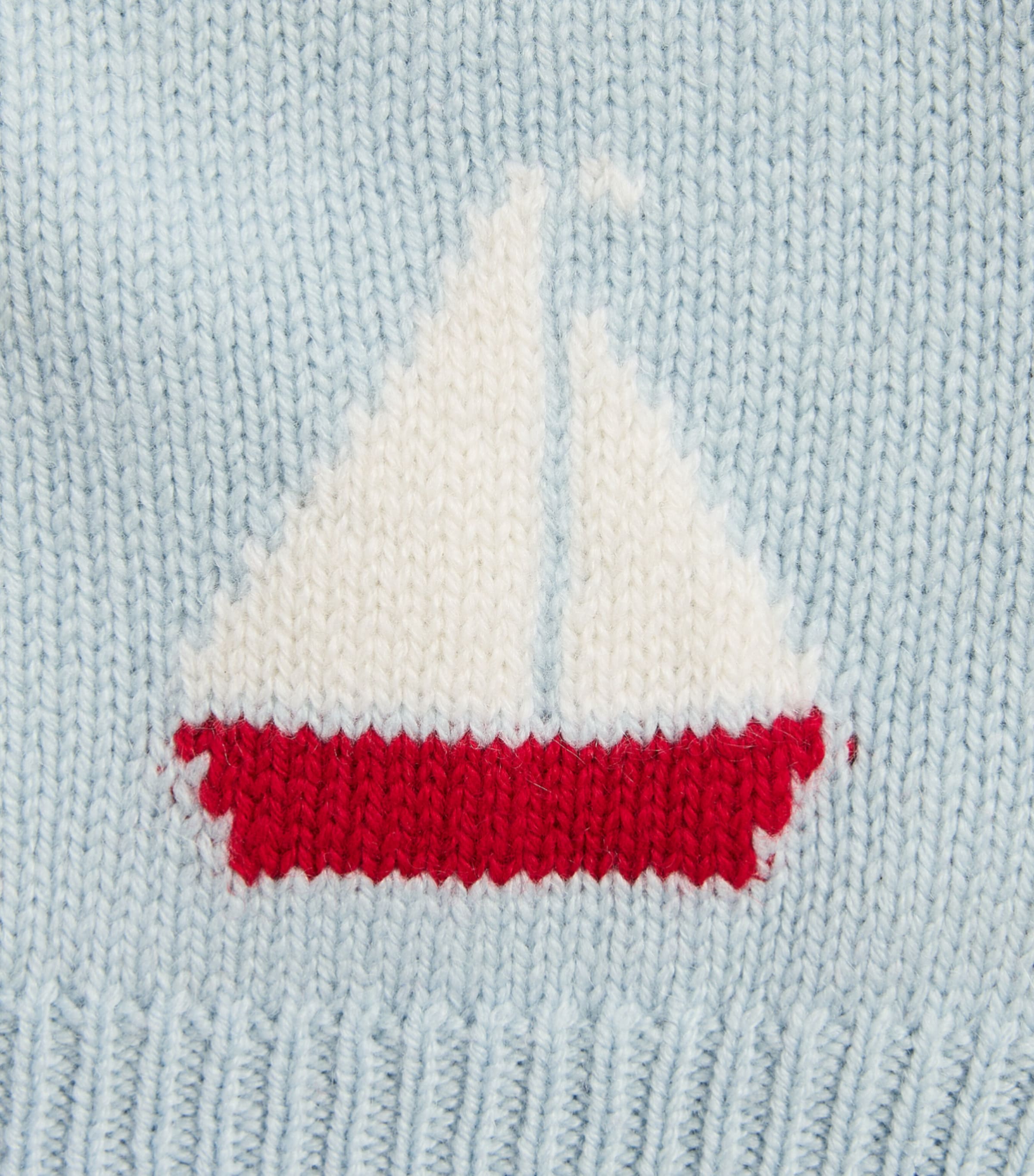 Rosie Sugden Cashmere Cardigan (3 Months - 3 Years) Spa Blu/swan Wht Bt Image 3