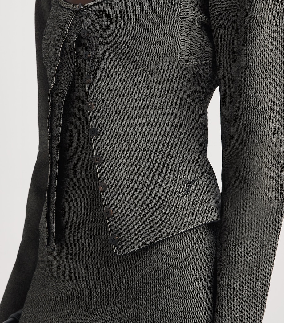 Jacquemus Womens Sera Cardigan Dark Beige Image 3