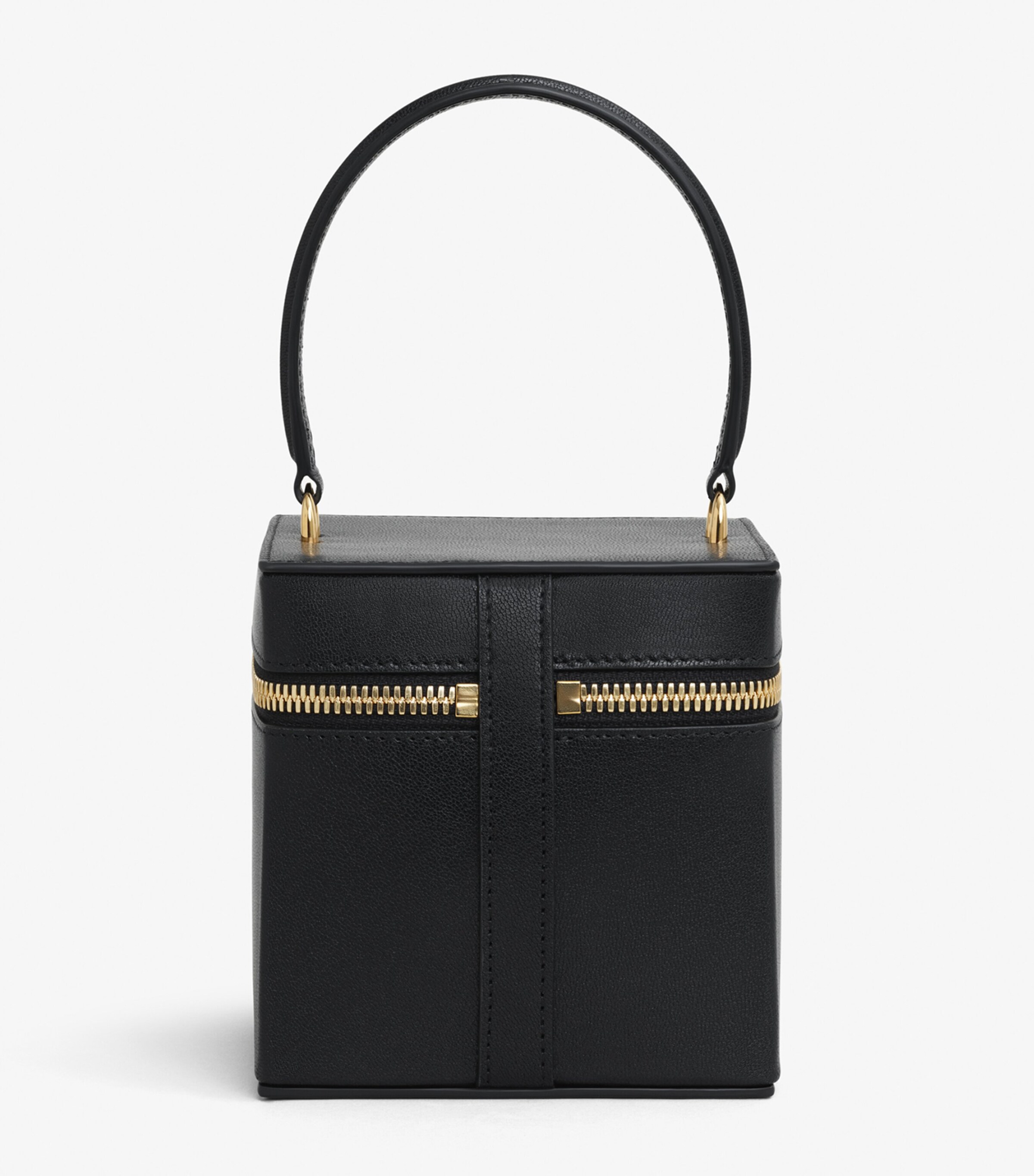 【夜を彩るミニオブジェ】ALAIA CUBE Lambskin Menodiaire Bag AlaïA Cube Mini Leather Vanity Bag - Black | Editorialist