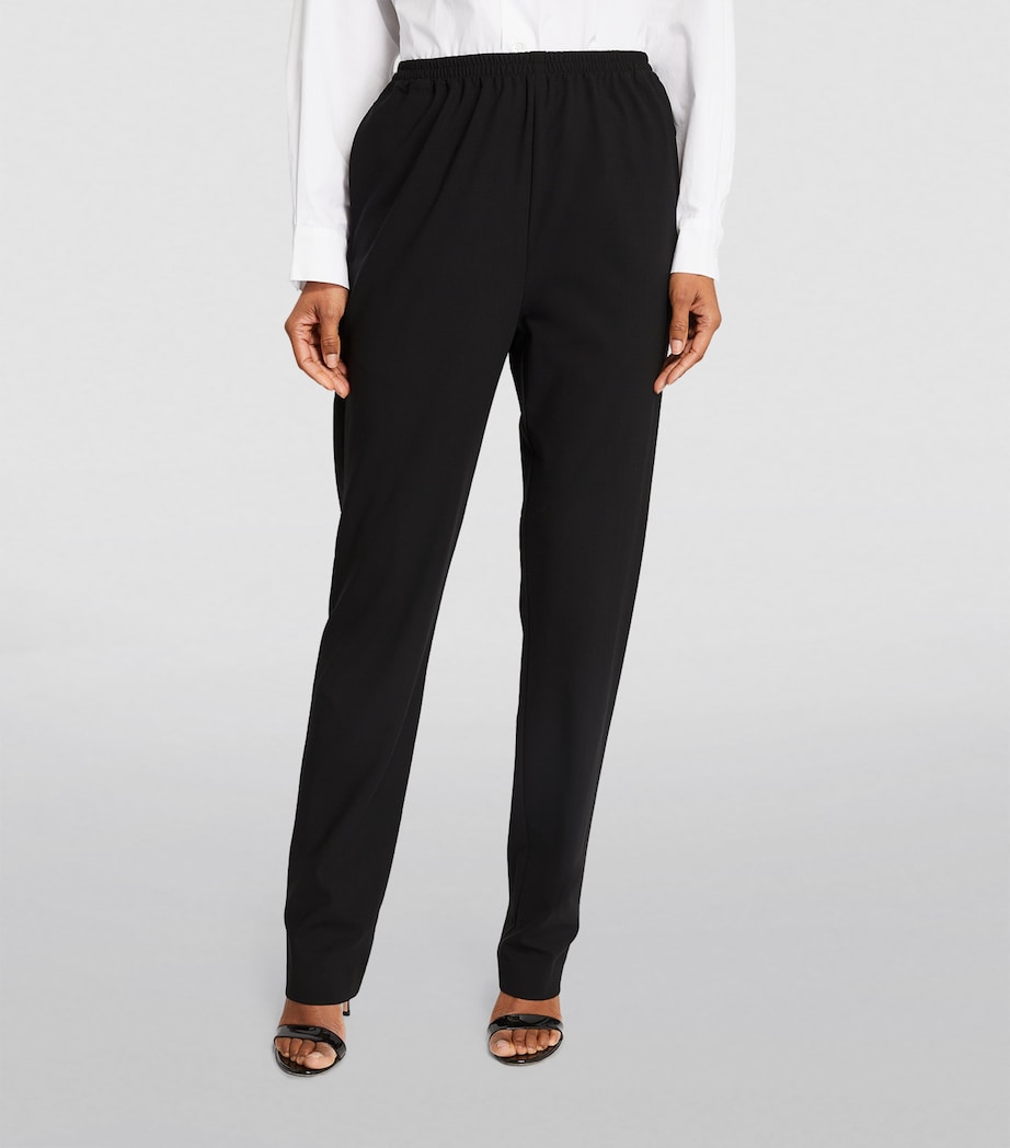 Wool-Rich Trousers BLACK Image 3