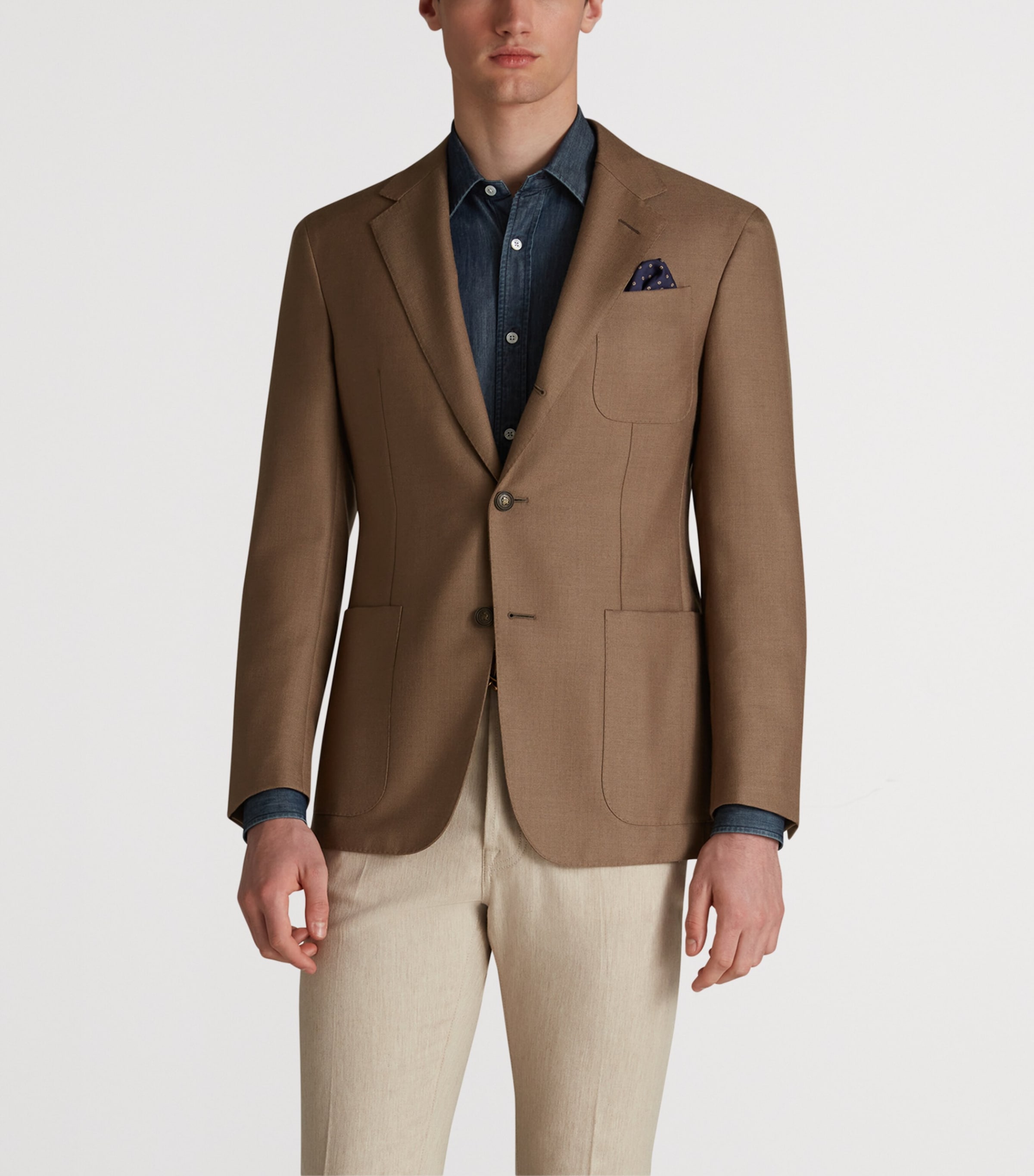 Cashmere-Mohair-Silk Cavendish Blazer 245BROWN TAN Image 3