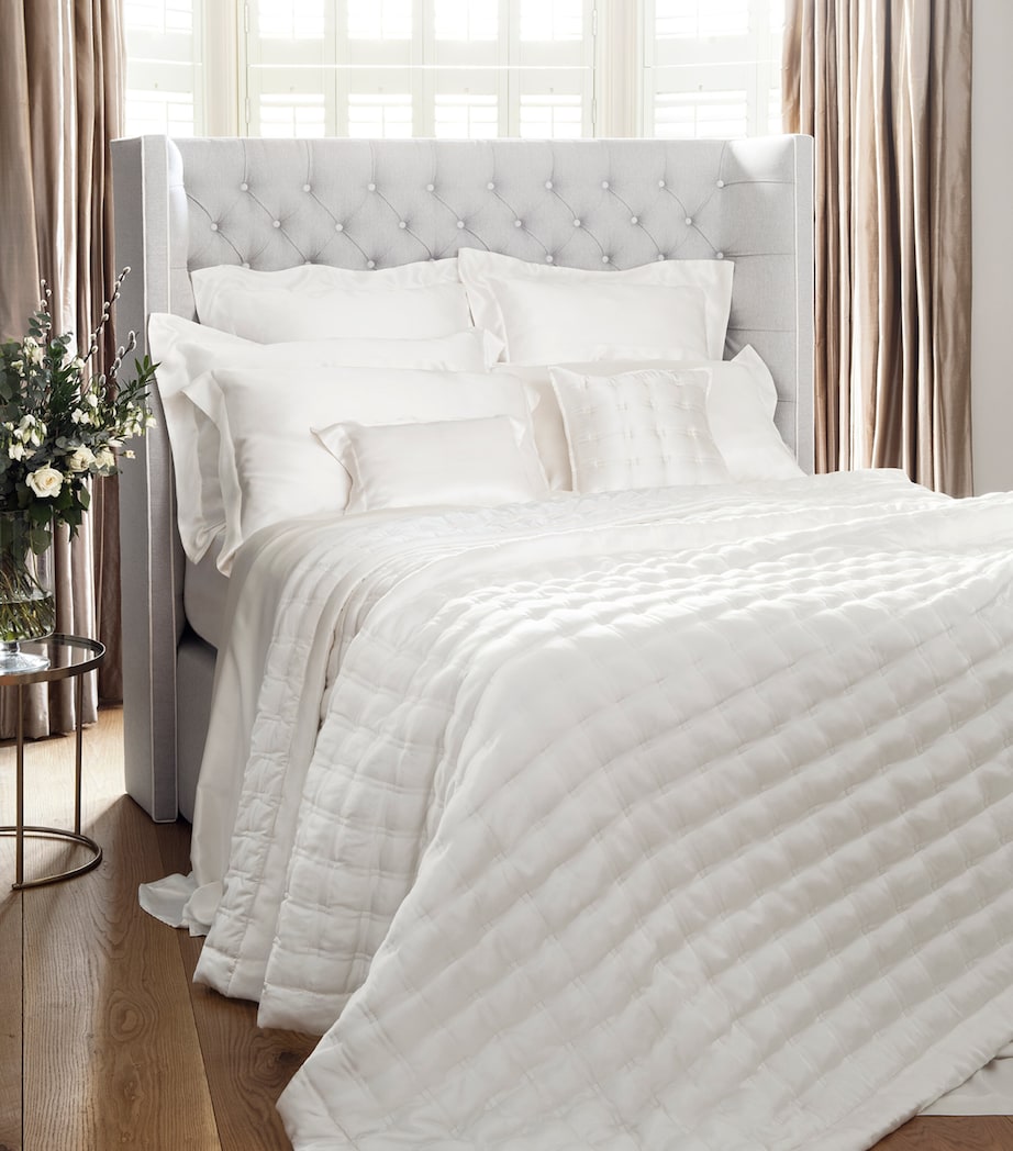 Silk Windsor Square Cushion (65cm x 65cm) IVORY Image 2