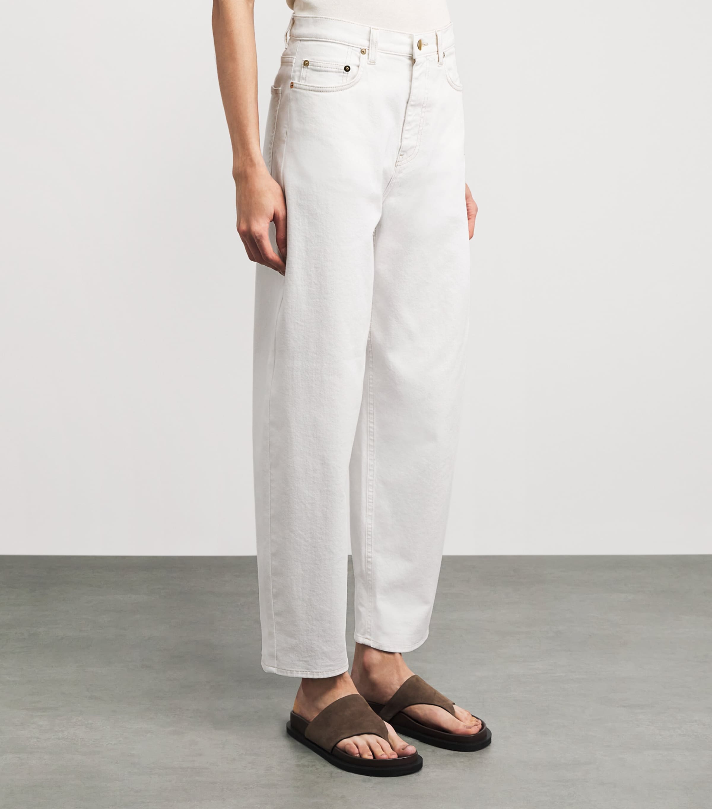 Fabiana Filippi Womens Stretch High-Waist Jeans White Image 4