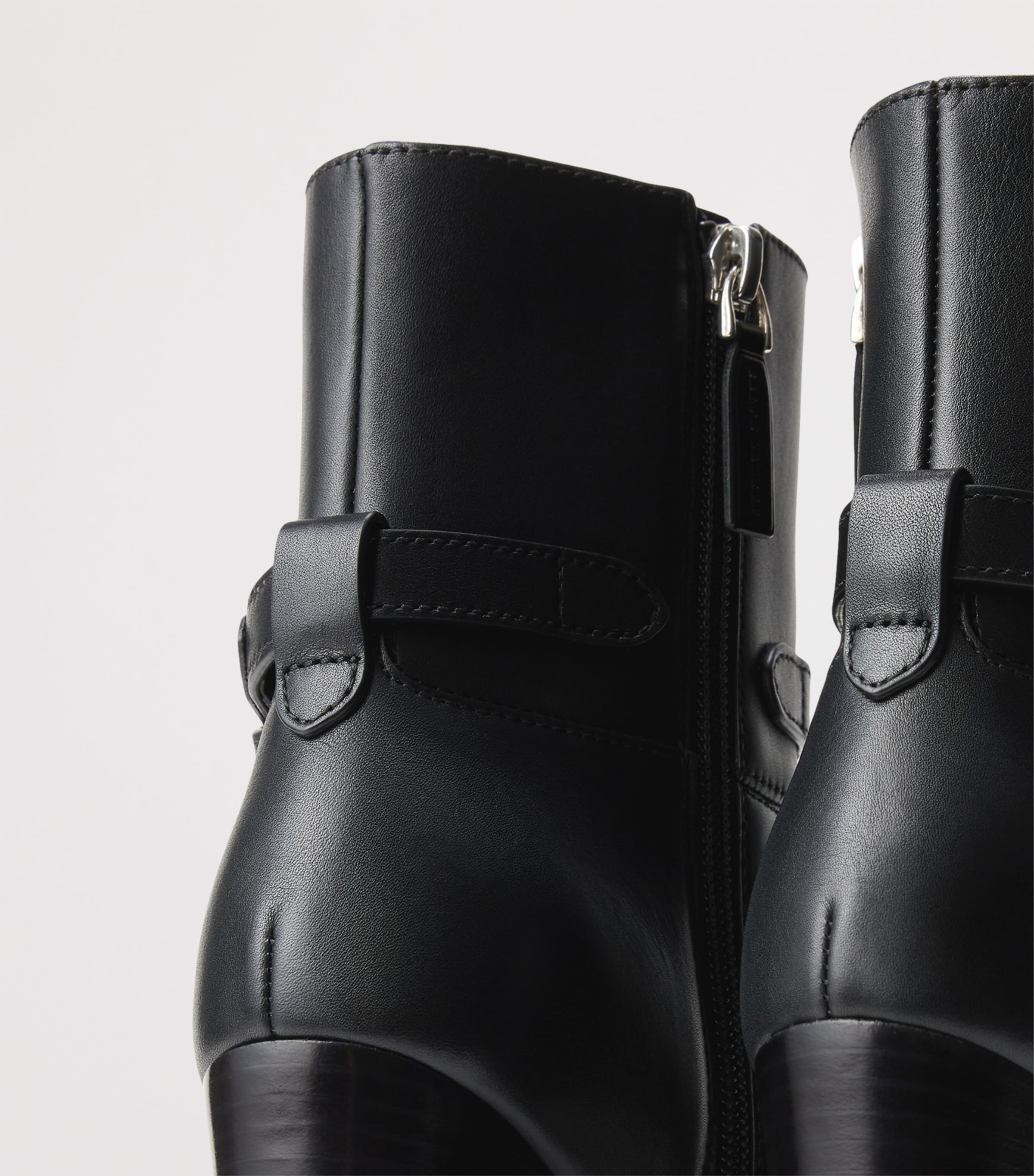 Leather Donnely Ankle Boots 90 BLACK Image 4