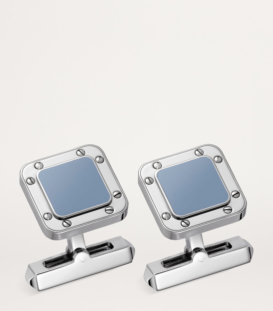 Santos De Cartier Cufflinks, Pen and Wallet Set GREY-BLUE Image 3