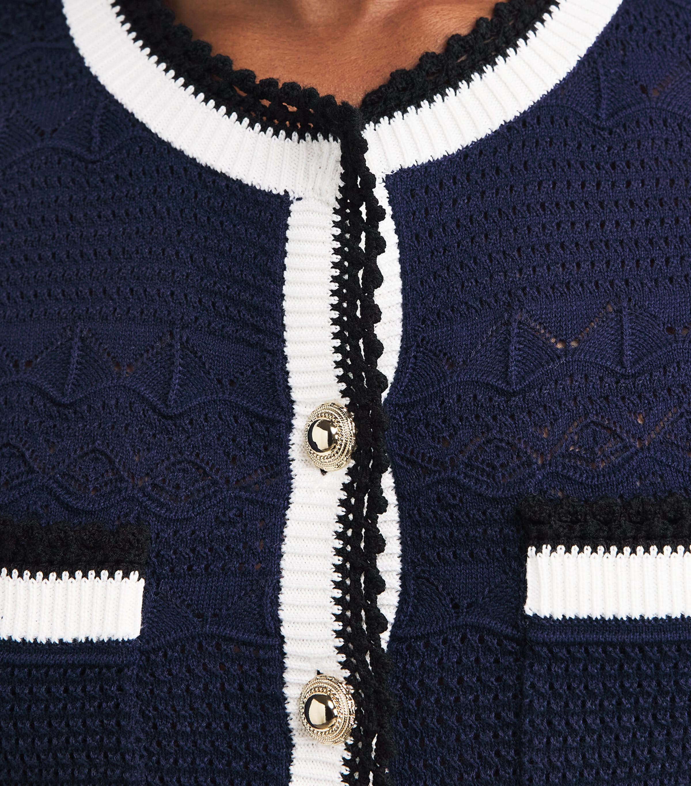 Self-Portrait Womens Knitted Belt Midi Dress Navy Image 3