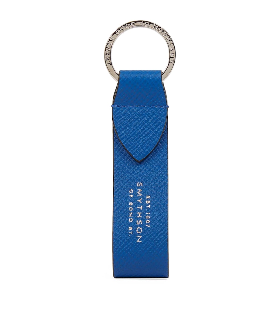 Panama Leather Keyring CERULEAN Image 1