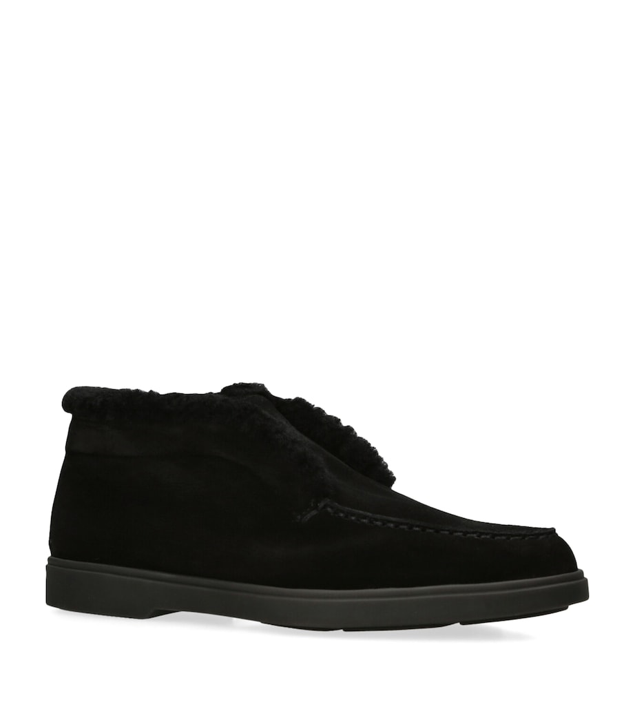 Suede Fortune Ankle Boots BLACK Image 4