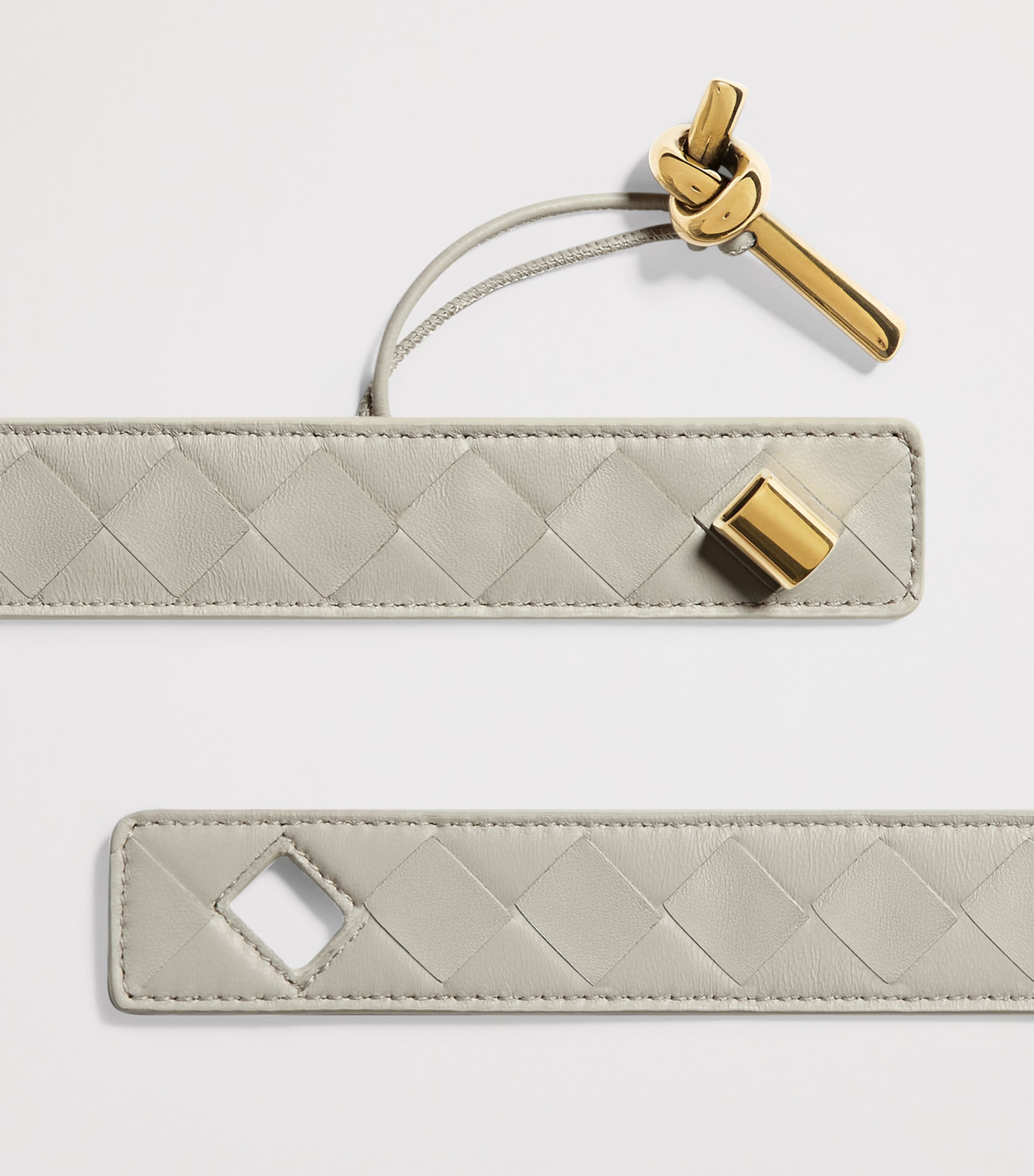 Bottega Veneta Nappa Leather Intrecciato Andiamo Belt Image 4