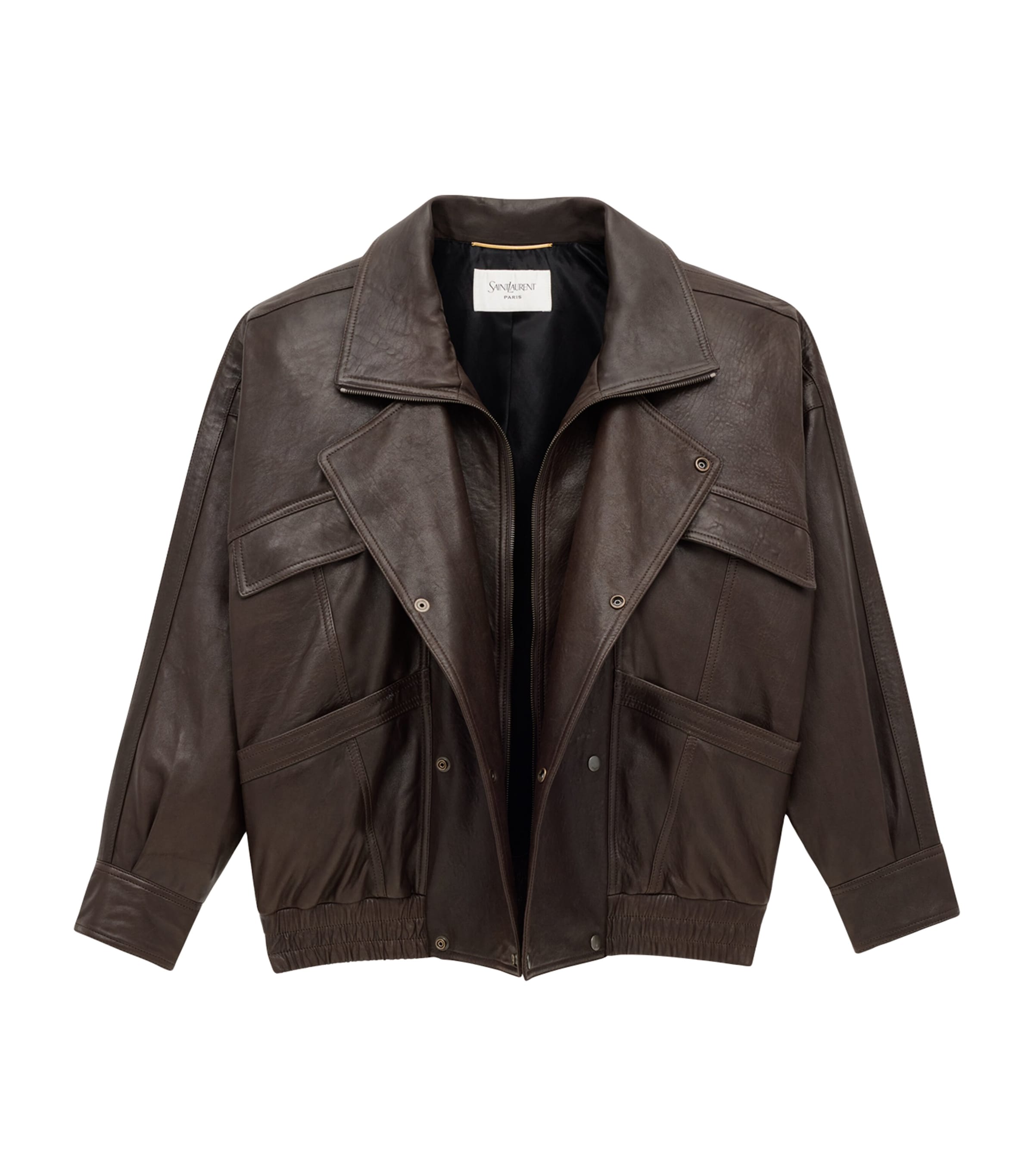 レザージャケット・コート Saint Laurent LEATHER BOMBER JACKET (483183 YC2JA 1000) Saint Laurent Leather bomber jacket Saint Laurent