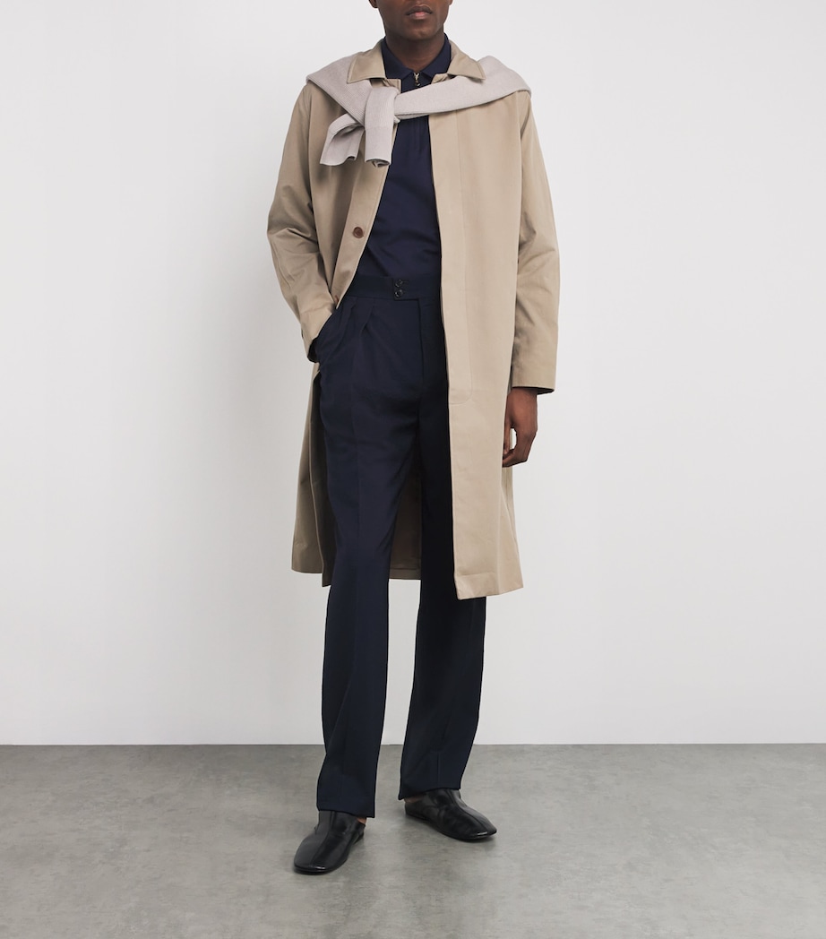 Cotton Signature Stripe Polo Shirt 49_VERY DARK NAVY Image 2