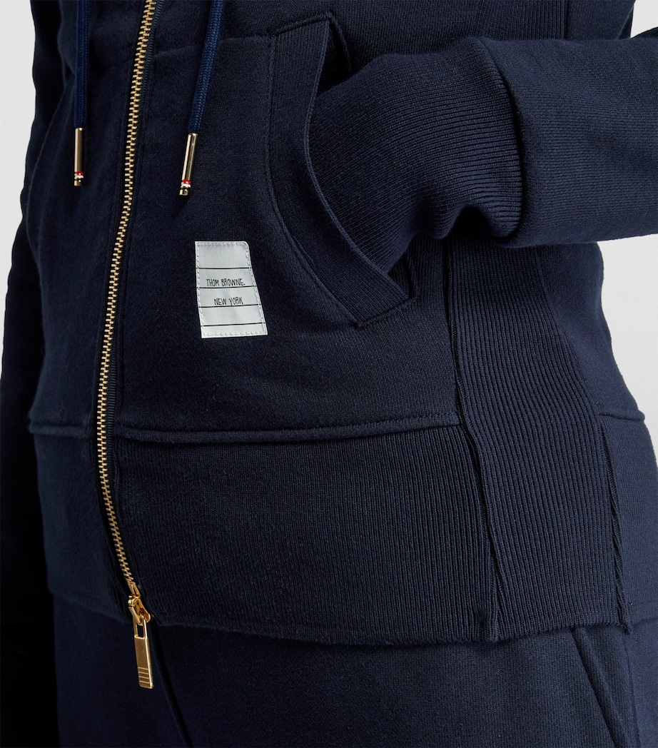 4-Bar Zip-Up Hoodie NAVY Image 6